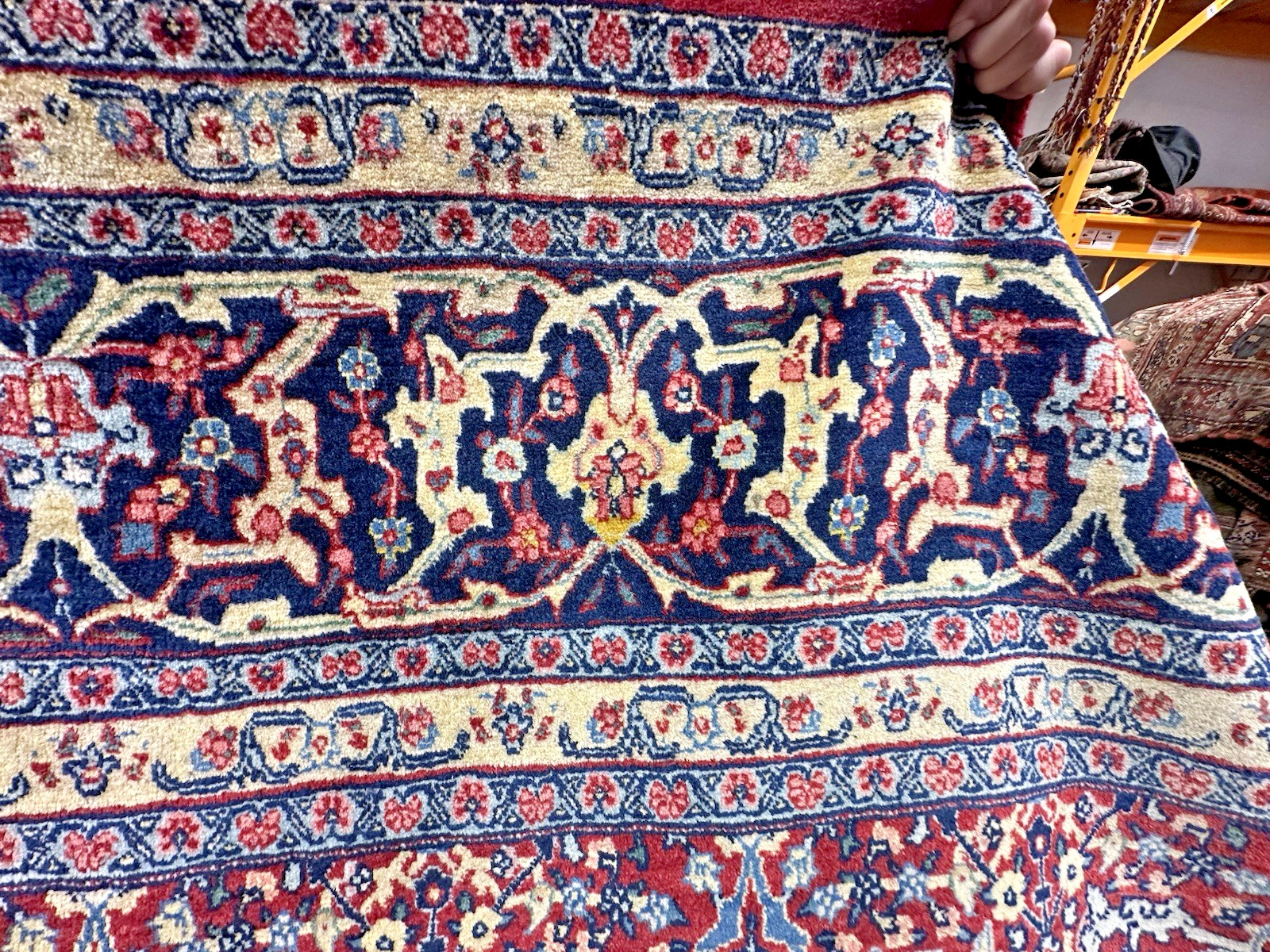 Auth: 1930’s Antique Kurdish North West Rug Mystical ART Beauty Red 9×12