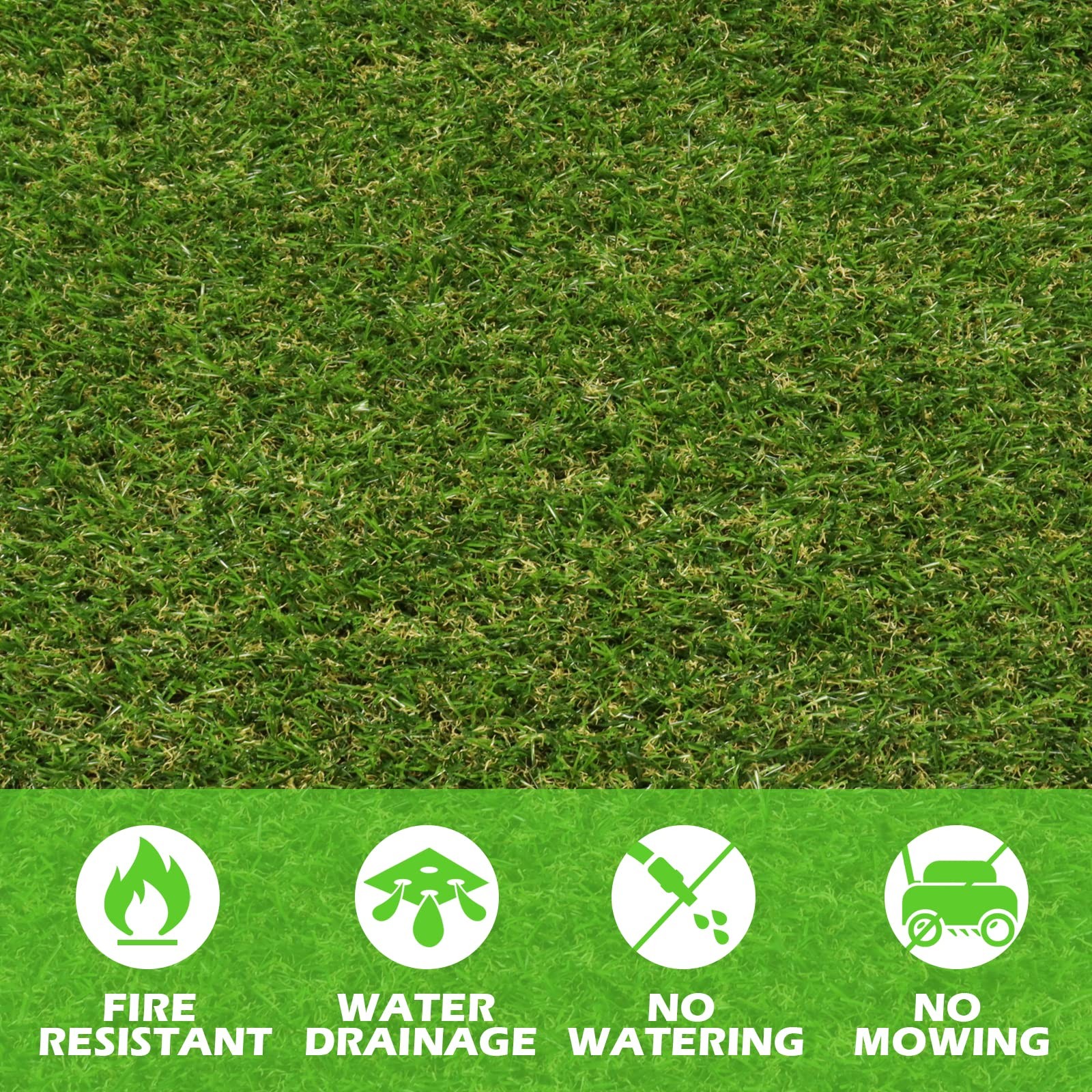 AYOHA 3 FT x 5 FT Artificial Grass, Synthetic Realistic Fake Turf Grass Thick…