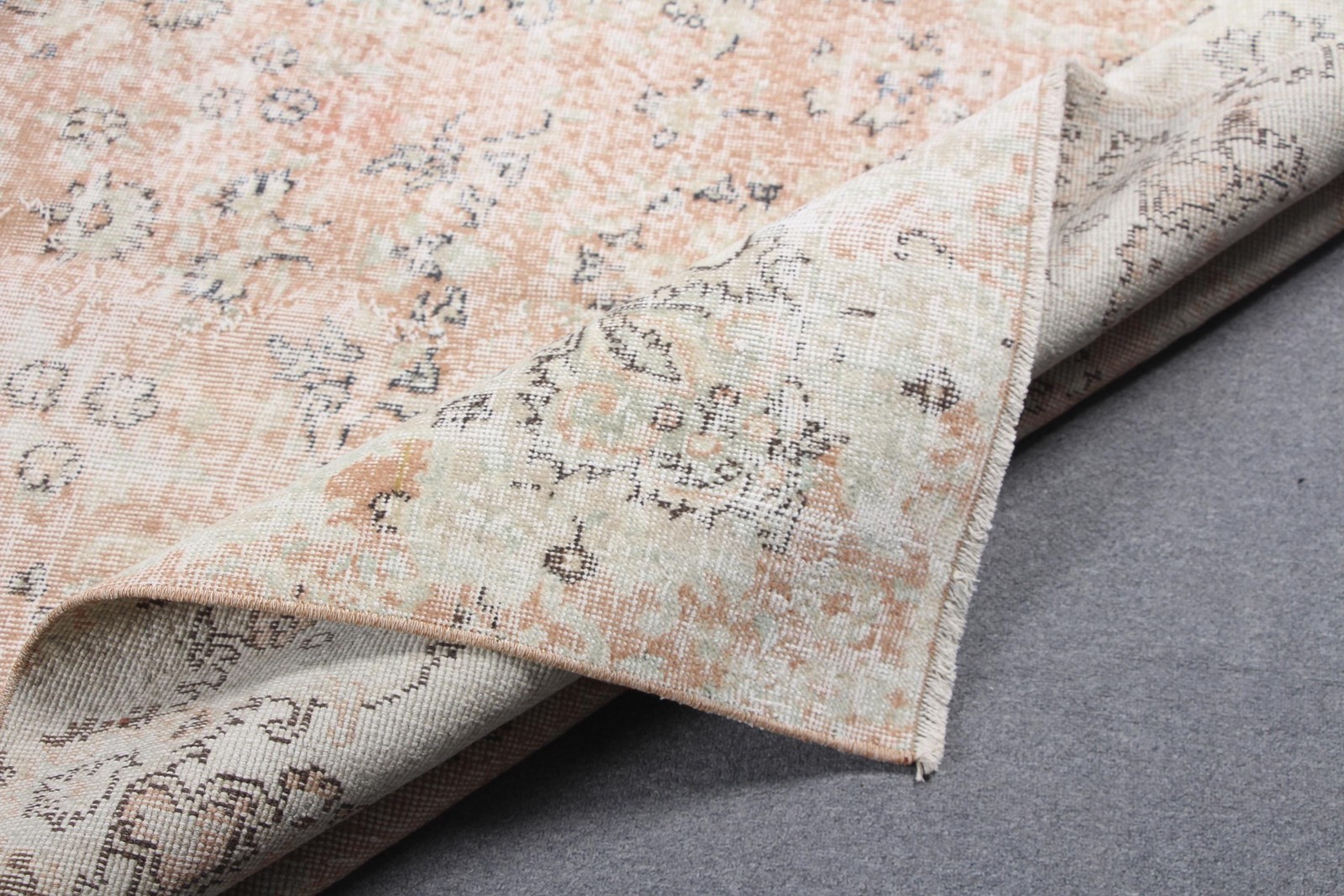 Vintage Oversize Rug 6,9×11,2 ft (211×341 cm), Turkish Orange Ombré Rug
