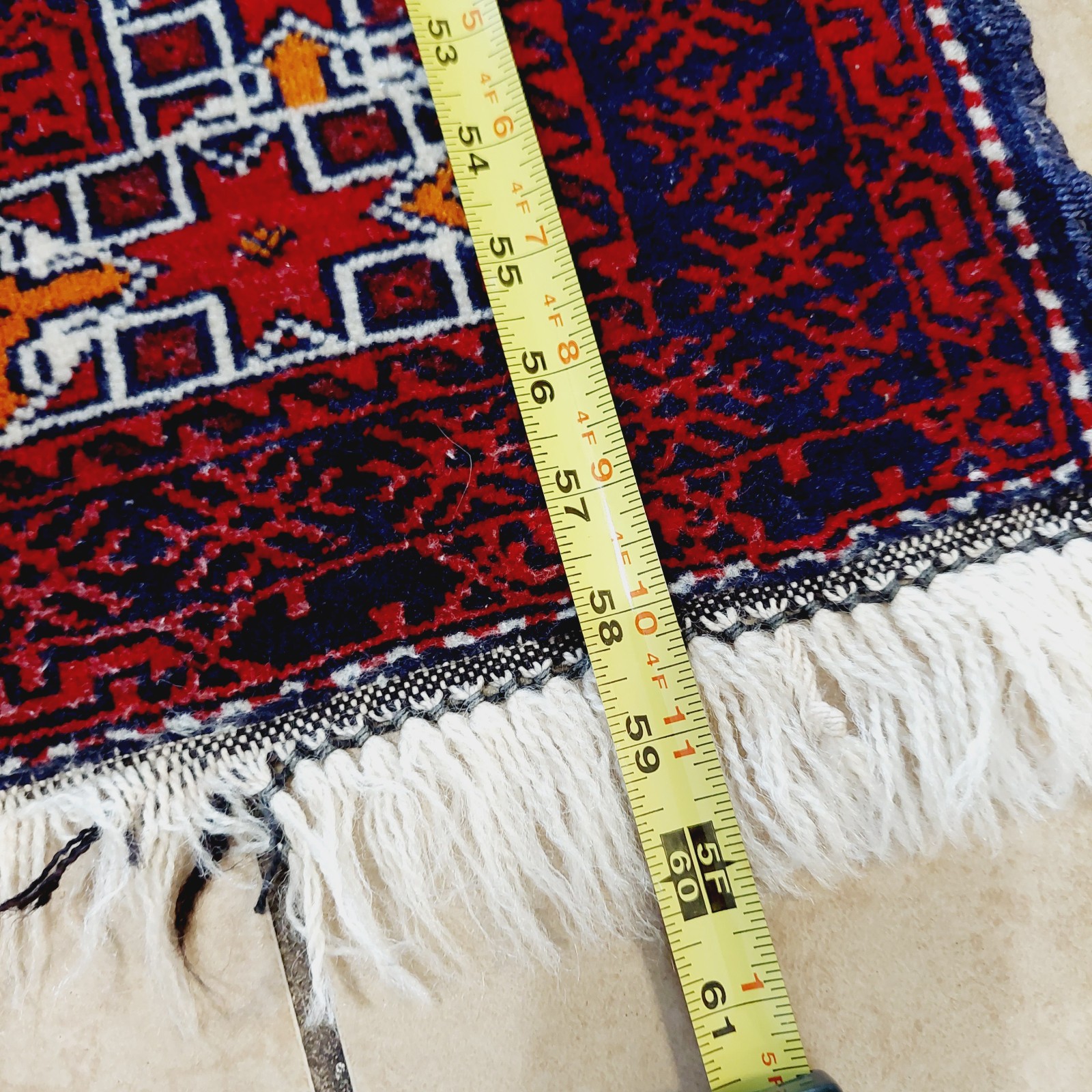 3×5 ft Vintage Afghan Balouch Baluchi Hand Knotted Wool Area Rug Prayer Rug