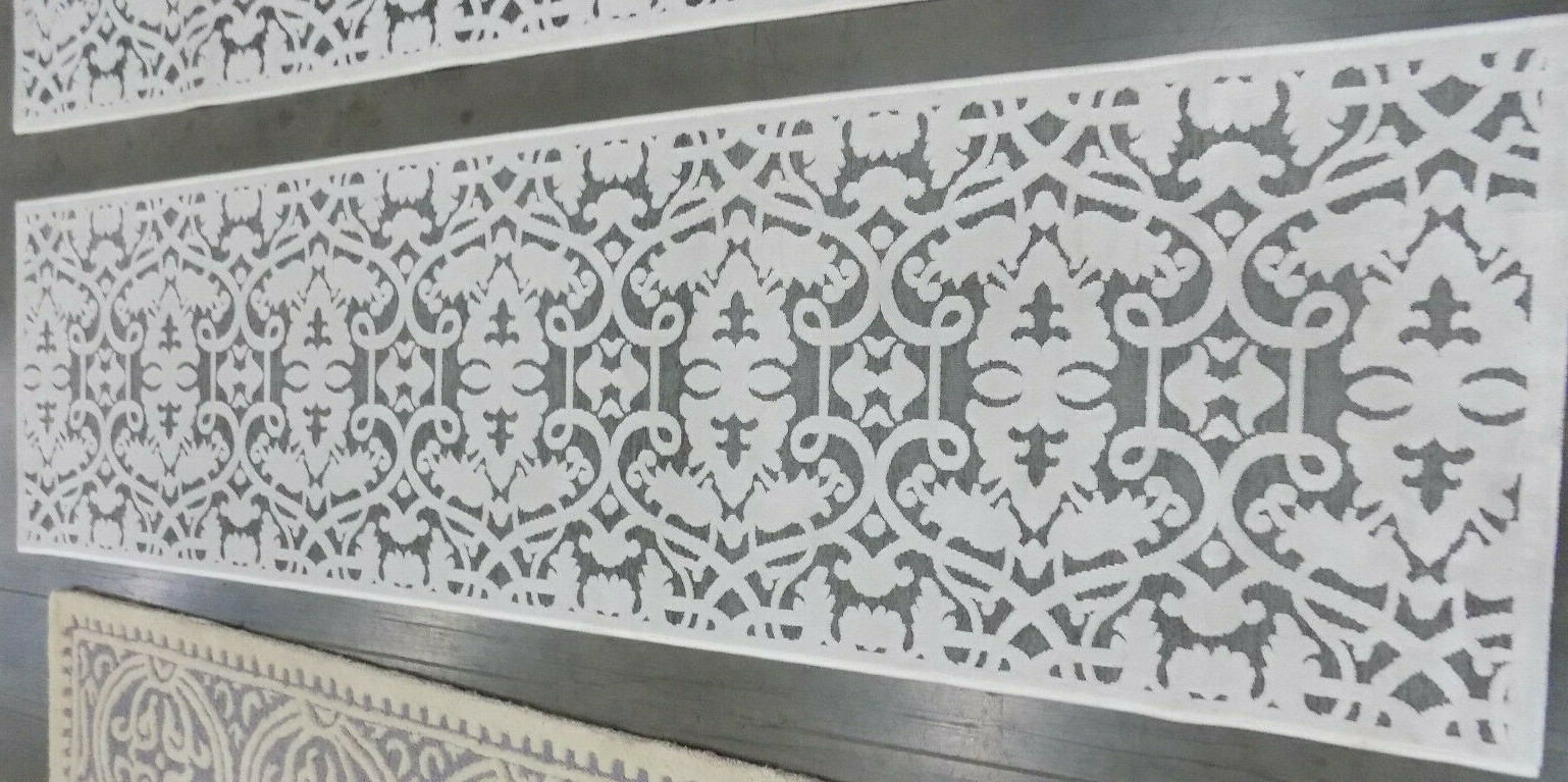 IVORY / DARK GREY 2′ X 7′ Stained Rug Reduced Price 1172559687 PARB636C-27