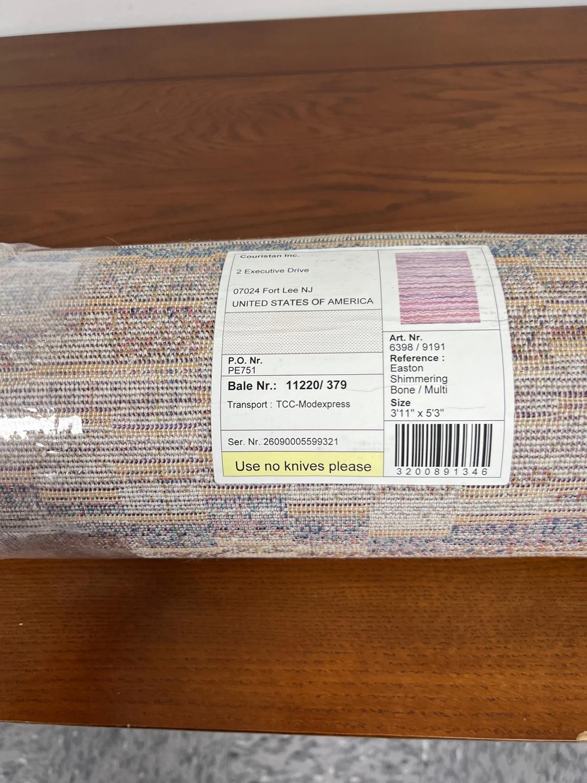 Couristan Easton 3’11” x 5’3″ Rectangle Area Rugs in Bone/Multi 63989191311053T