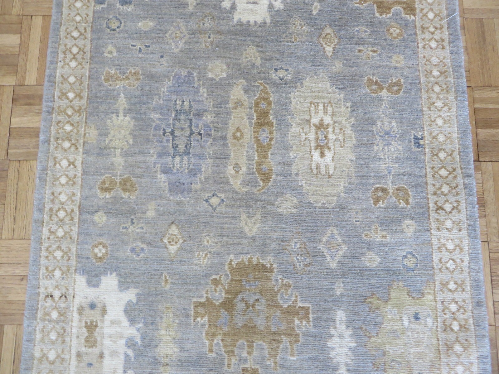 2’10 x 12’1 Runner Hand Knotted Gray Peshawar Oriental Rug G14334
