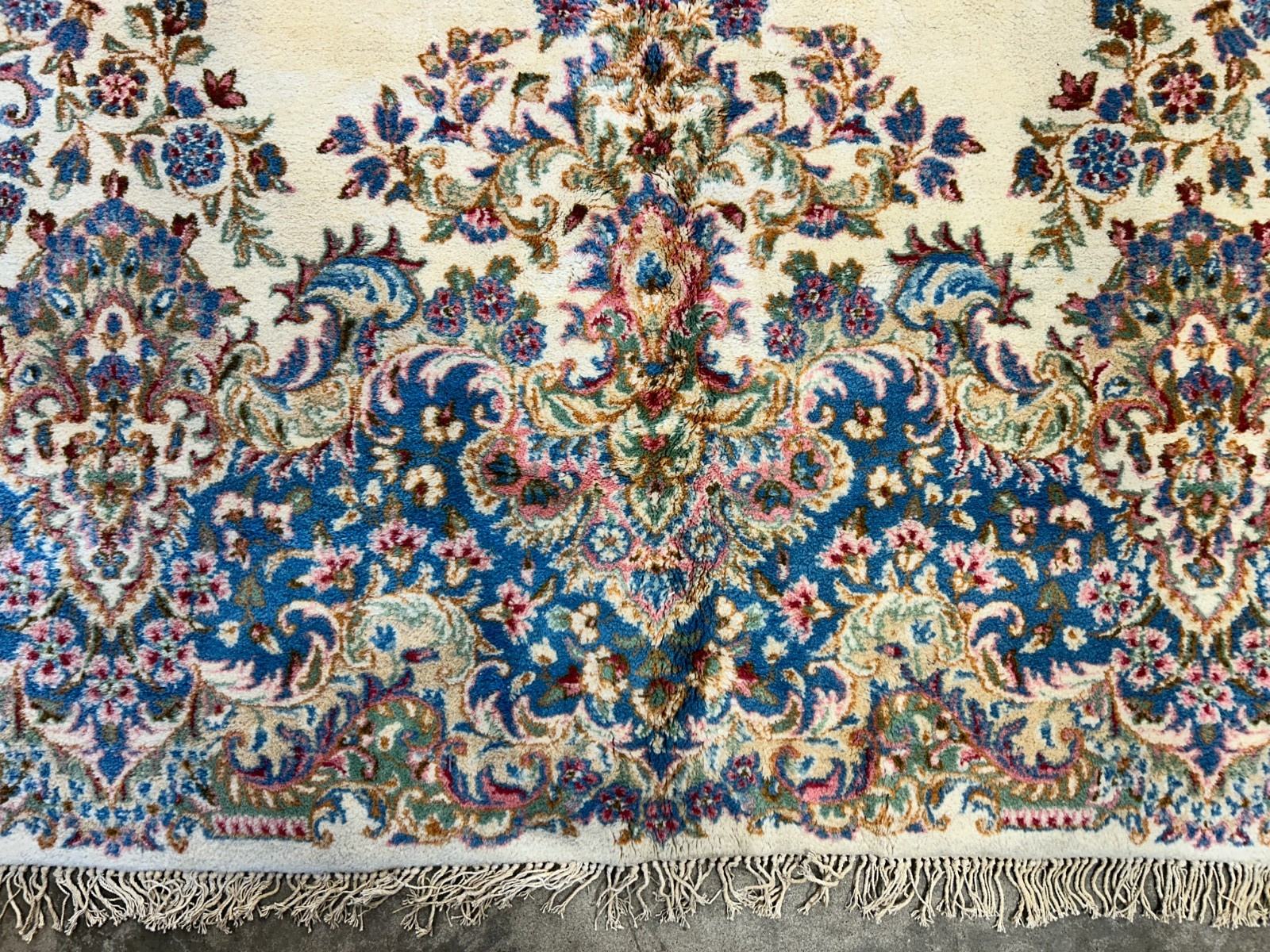 10’11″x14’9″ Hand-Knotted Wool Kermane Area Rug – 11×15 Handmade Carpet