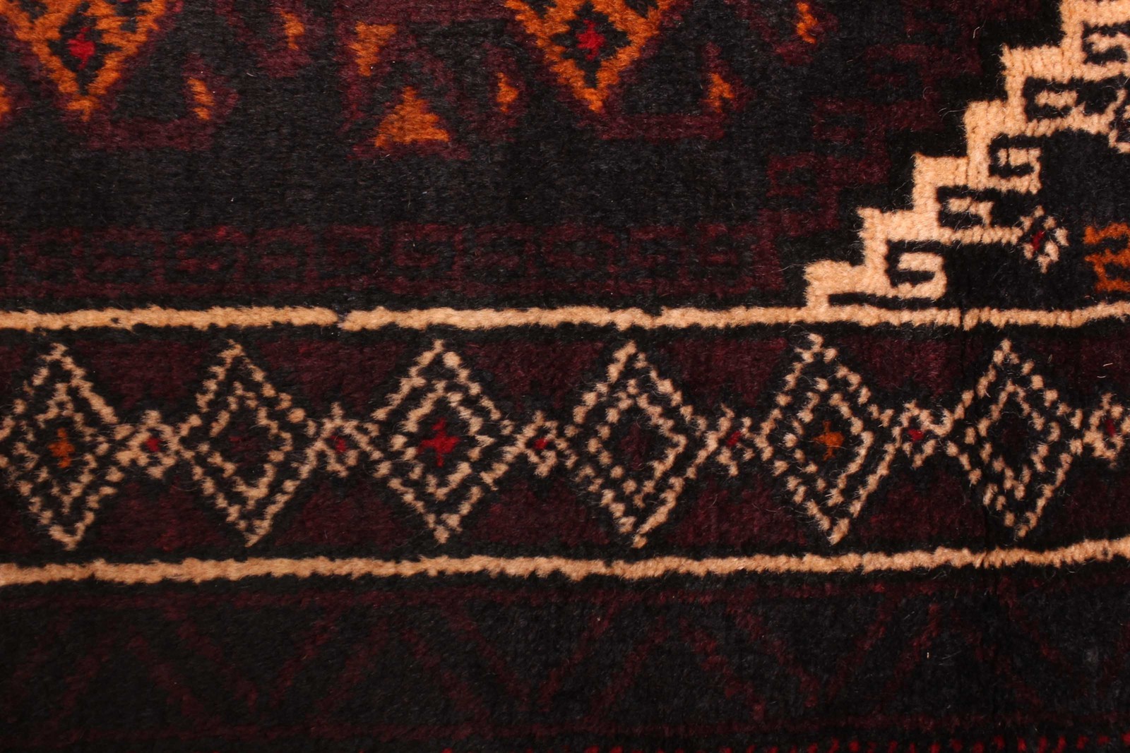Vintage 2’11” x 5’1″ Traditional Hand Knotted Vegetable Dye Wool Area Rug