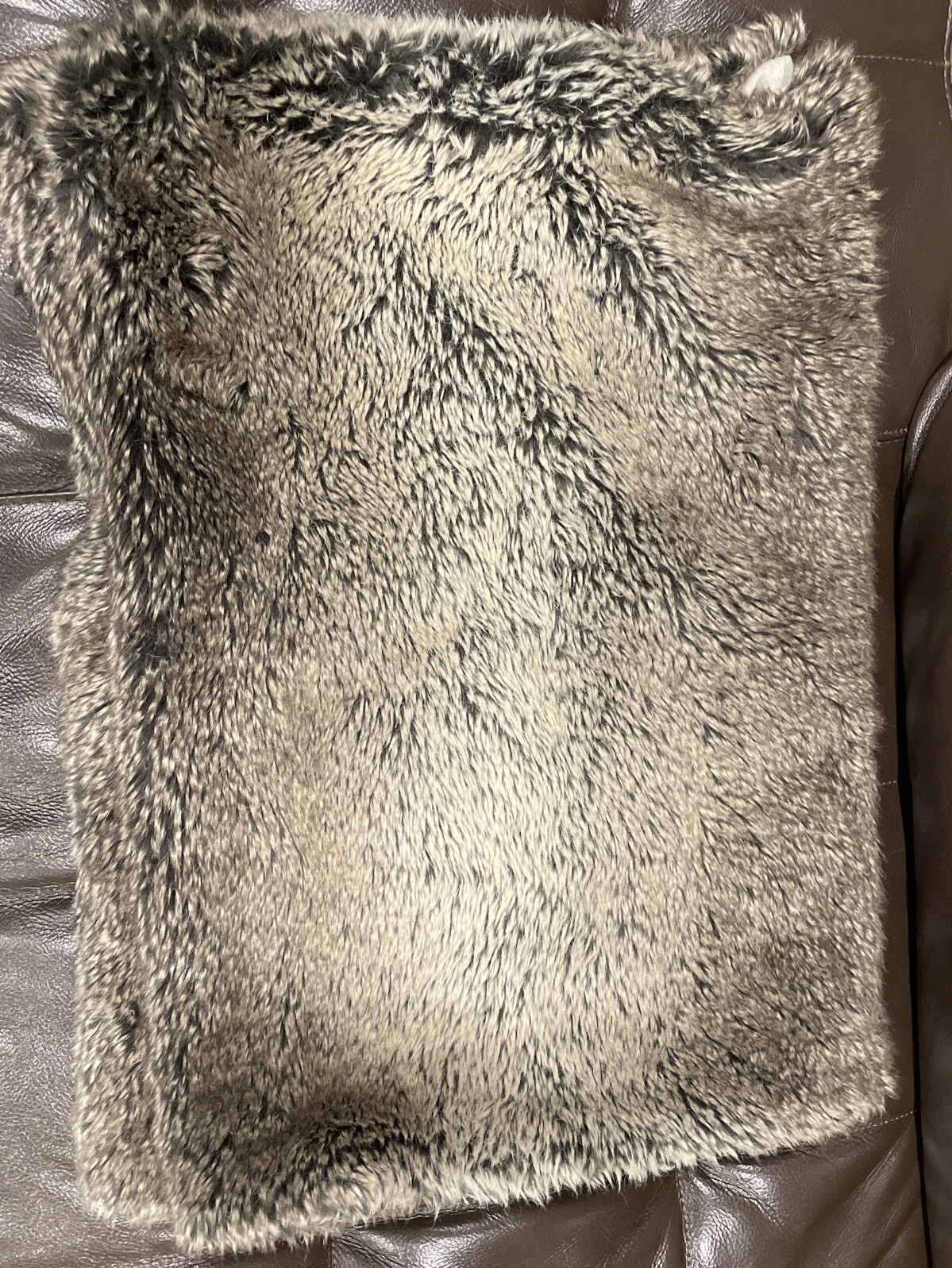 Pottery Barn Faux Fur Polyester Washable Rug Mushroom 60”x20