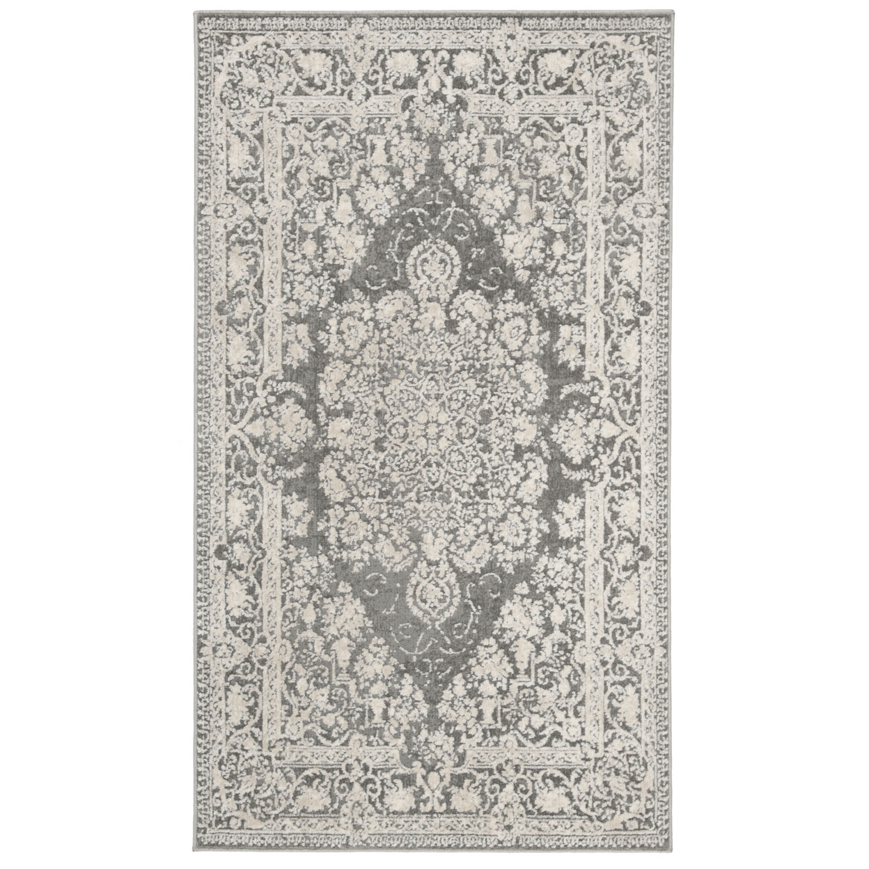 SAFAVIEH Reflection RFT664B Dark Grey / Cream Rug