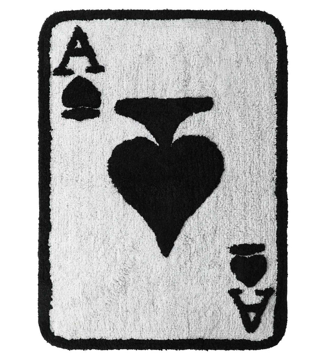 Brand New Playing Card Shaped Cotton Rug 24in X 36in ACE Club Mat Room Home Soft
