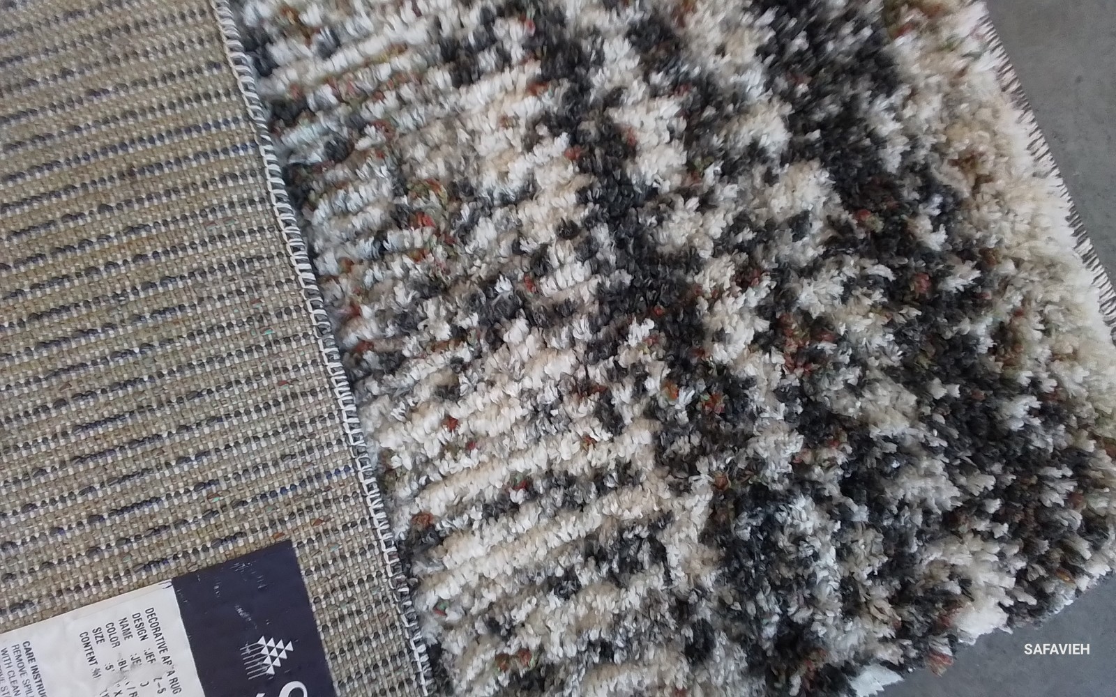 BLACK / RUST 5′-3″ x 7′-6″ Flaw in Rug, Reduced Price 1172776568 JER100Z-5