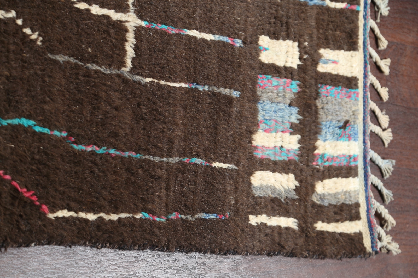 Unique Luxury Handmade Moroccan Large Rug Brown Living Room Centerpiece 10×15 ft
