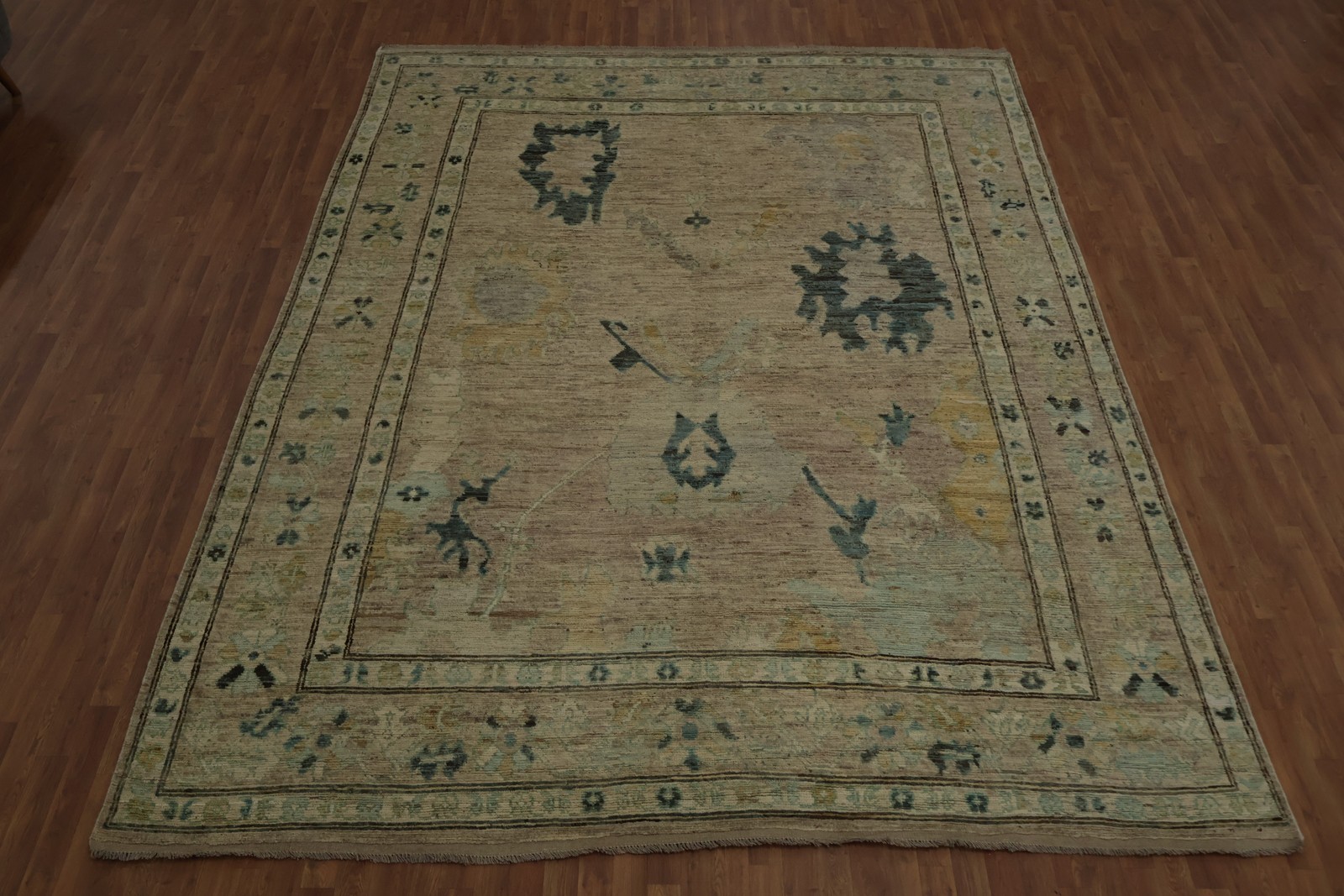 Rustic Sophistication Oushak Area Rug 10×13 Vegetable Dye Handmade Wool Carpet