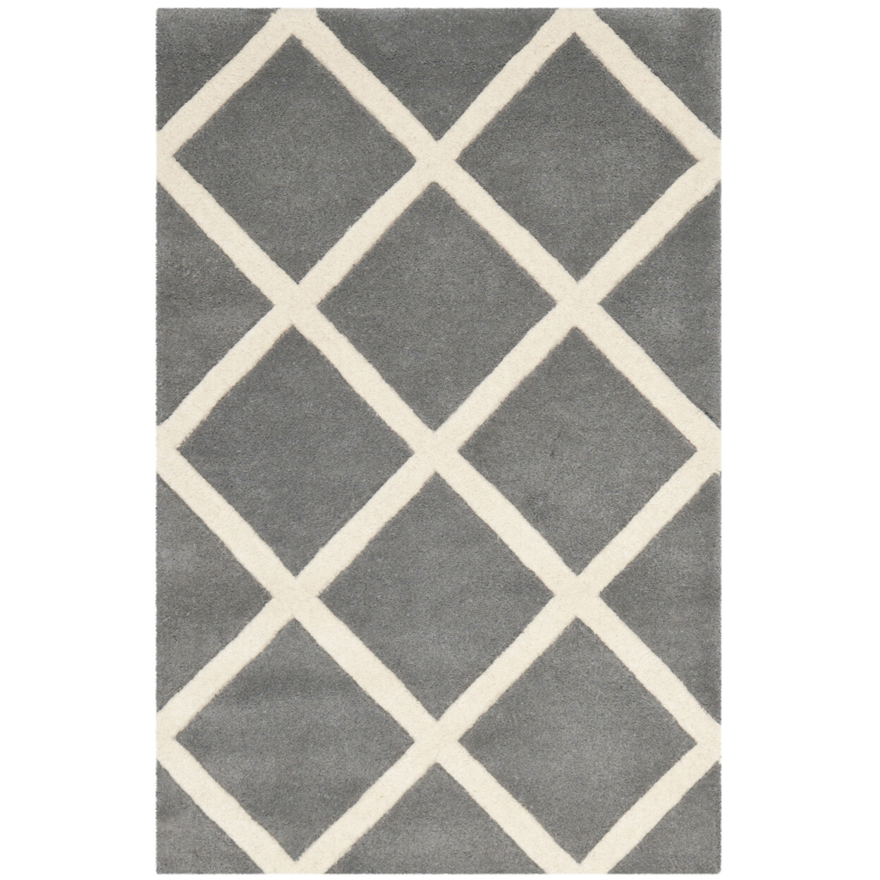 SAFAVIEH Chatham CHT720D Handmade Dark Grey / Ivory Rug