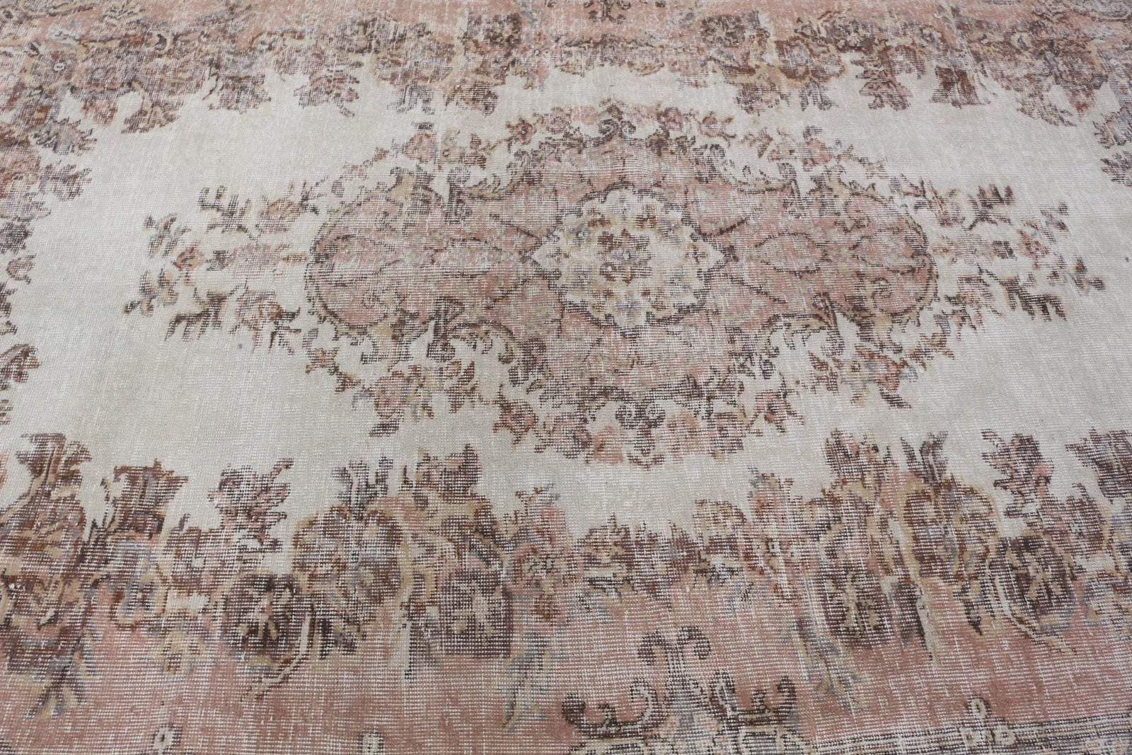 5,8×9,6 ft Vintage Rug, Rug, Brown Solid Rug Wool