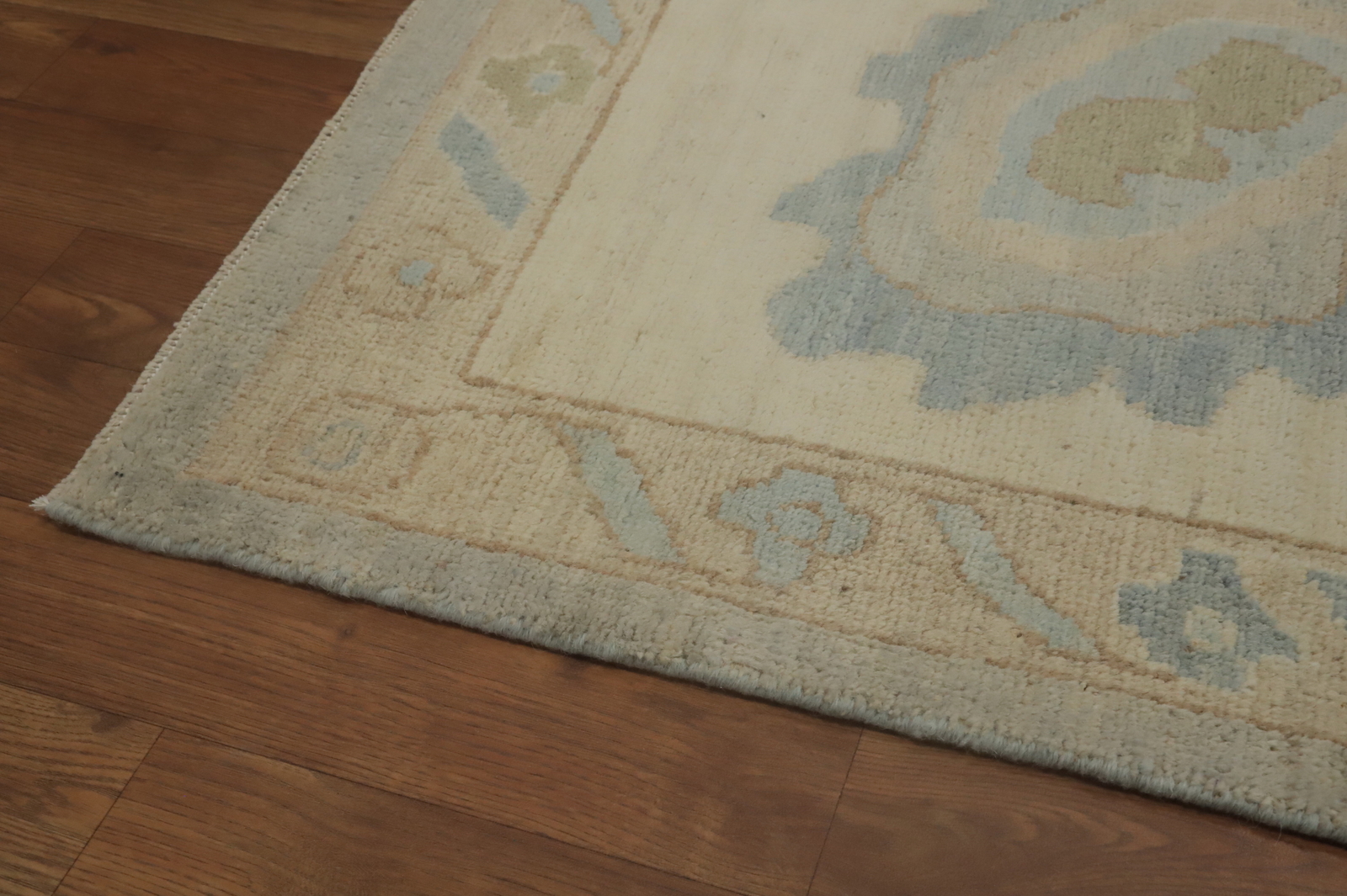 Vegetable Dye All-Over Pattern Oushak Wool Handmade Rug 9×12 ft Turkish Carpet