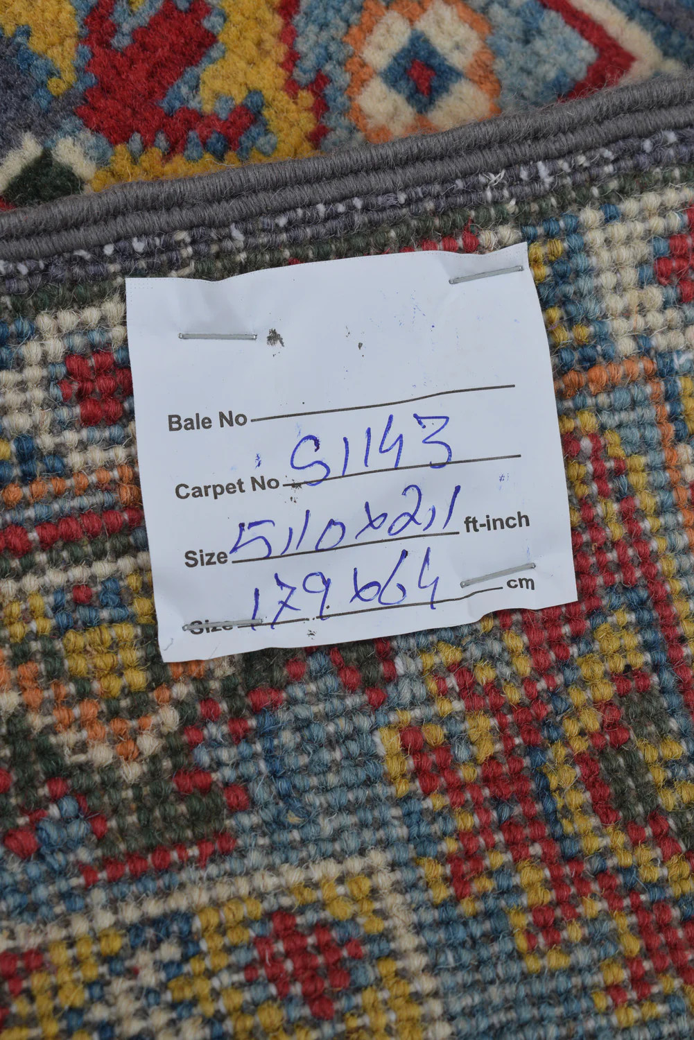 2.1 x 5.10 Handmade Kazak Narrow Runner Rug Fine Wool #S1143