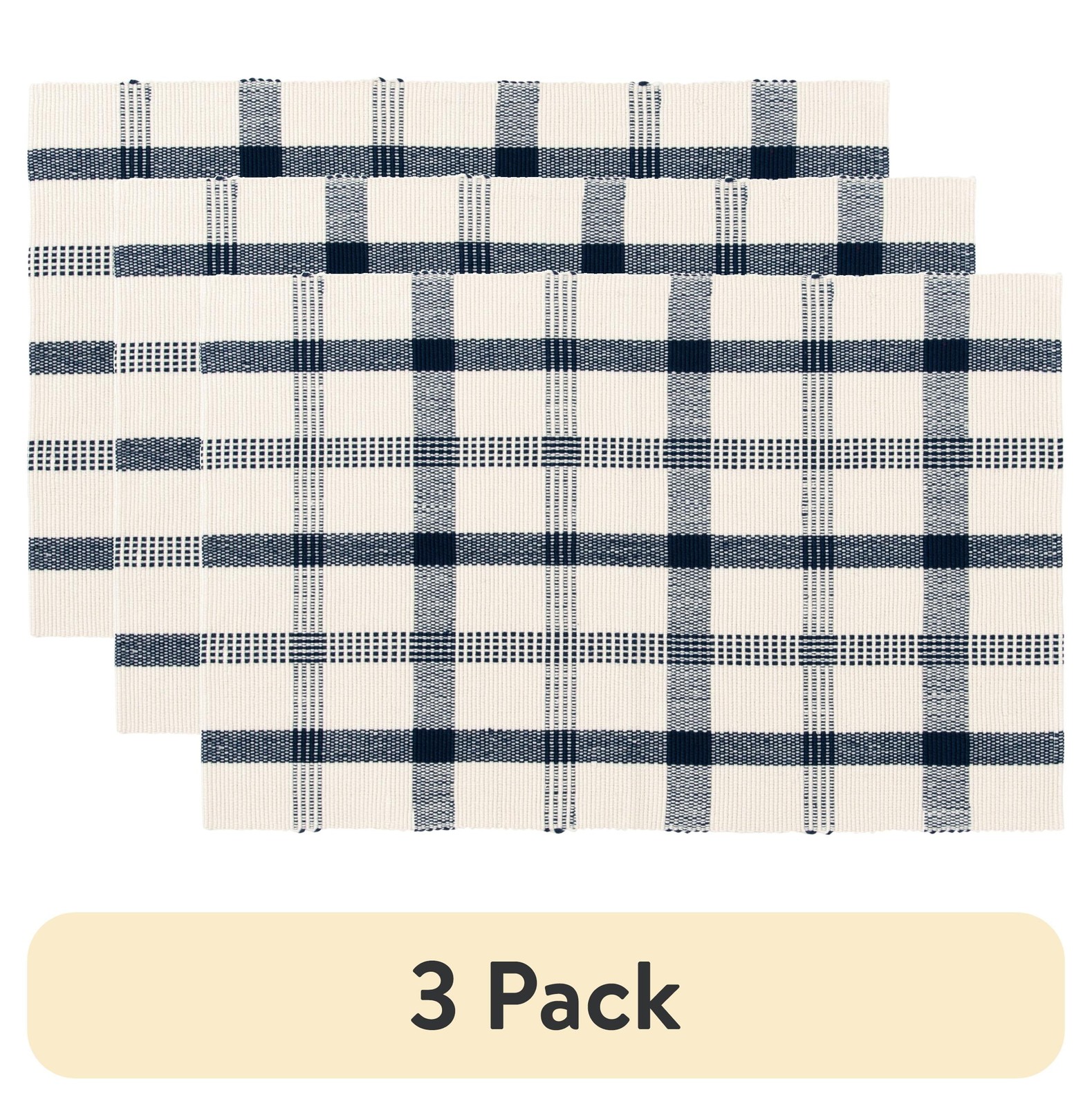 24″x36″ Blue Plaid Outdoor Layering Rug