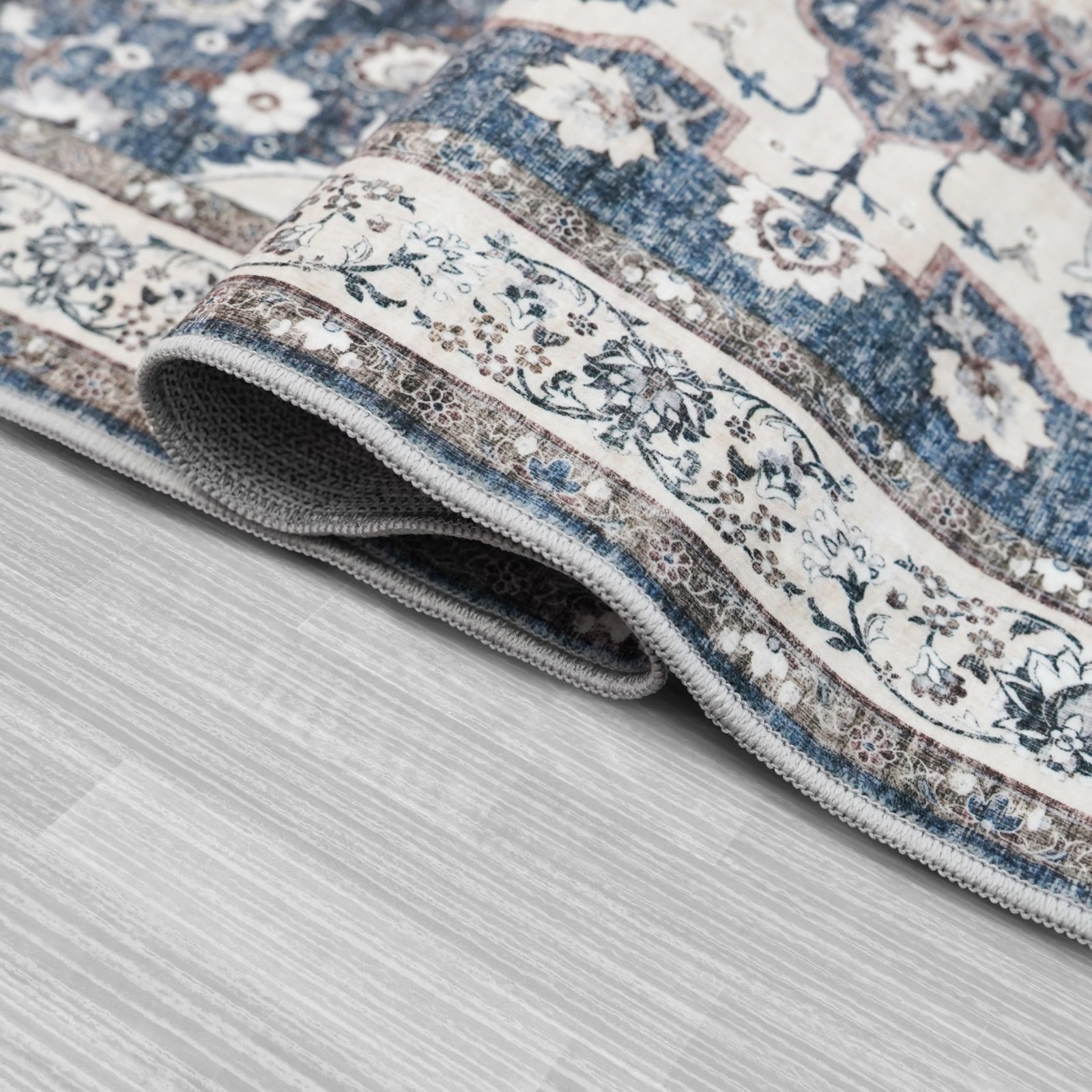 2×3 Vintage Washable Area Rug – Non-Slip, Water-Resistant Carpet for Entryway, K
