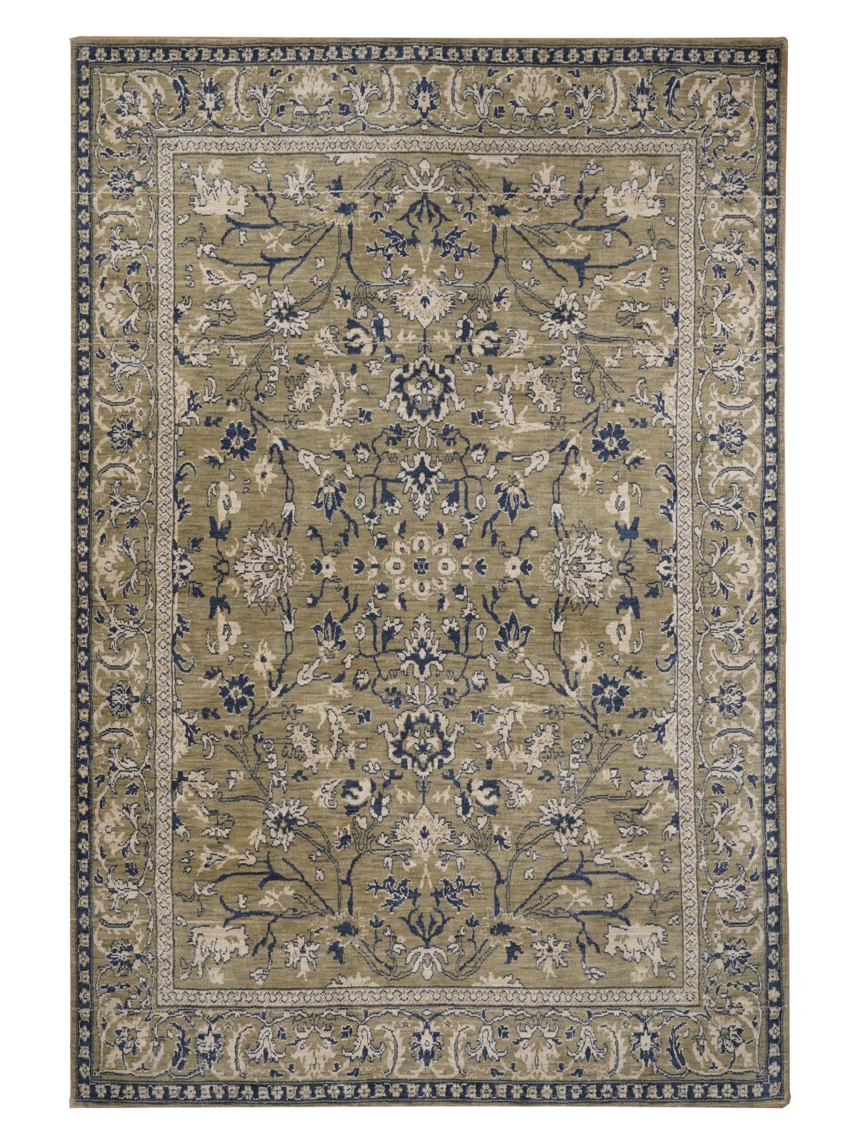 Hand-Knotted Loom Wool Oriental Area Rug – Light Green | BBH Homes I BBHM0003