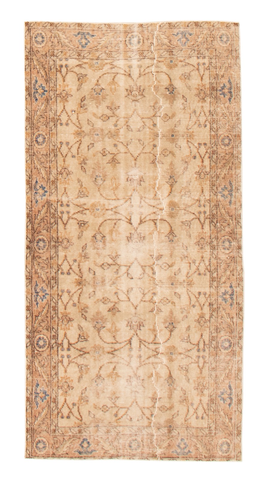 Vintage Traditional Hand-Knotted Area Rug 3’2″ x 6’3″ Oriental Wool Carpet