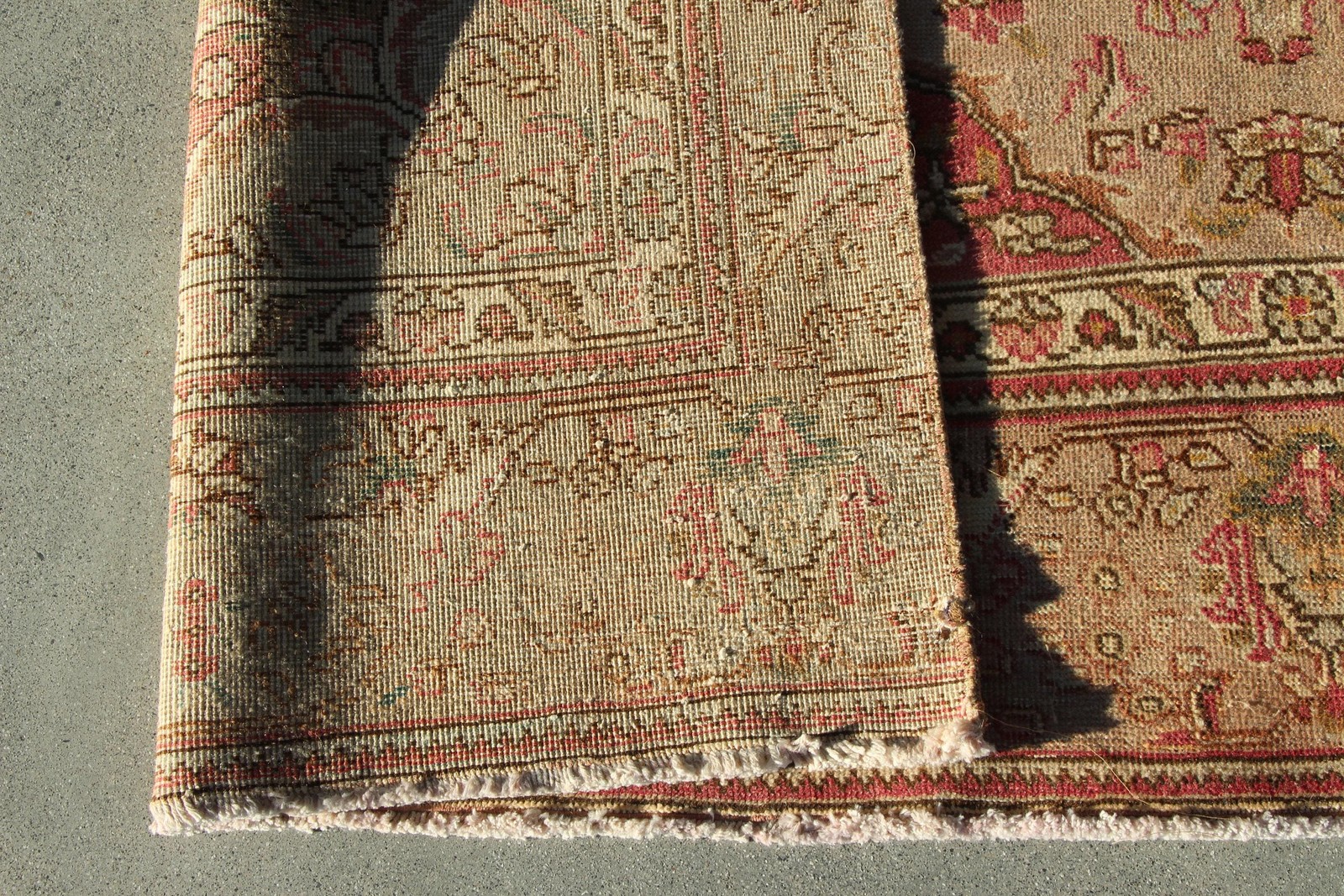 7,6×11,5 ft Turkish Rug, Red Floral Vintage Wool Rug