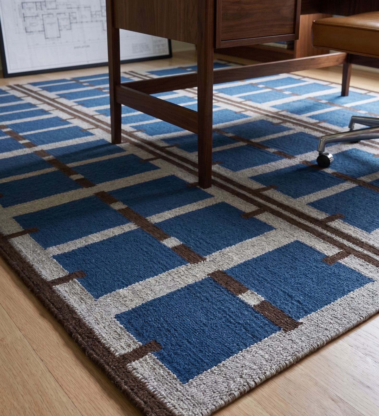 Scandinavian Design Geometric inspired Modern Kilim Rug Wool Rug Living 10×14 ft