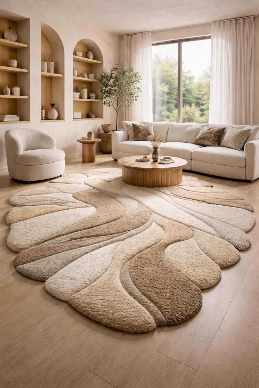 Designer Rug | Irregular Rug | Wool area Rugs | Living Room Rug | Tufted A239