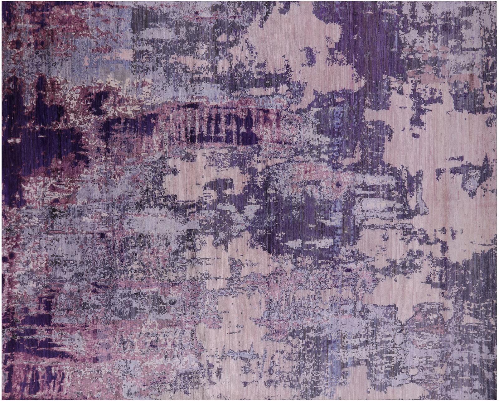 8′ 1″ X 10′ 0″ Wool & Silk Modern Handmade Rug – Q7213