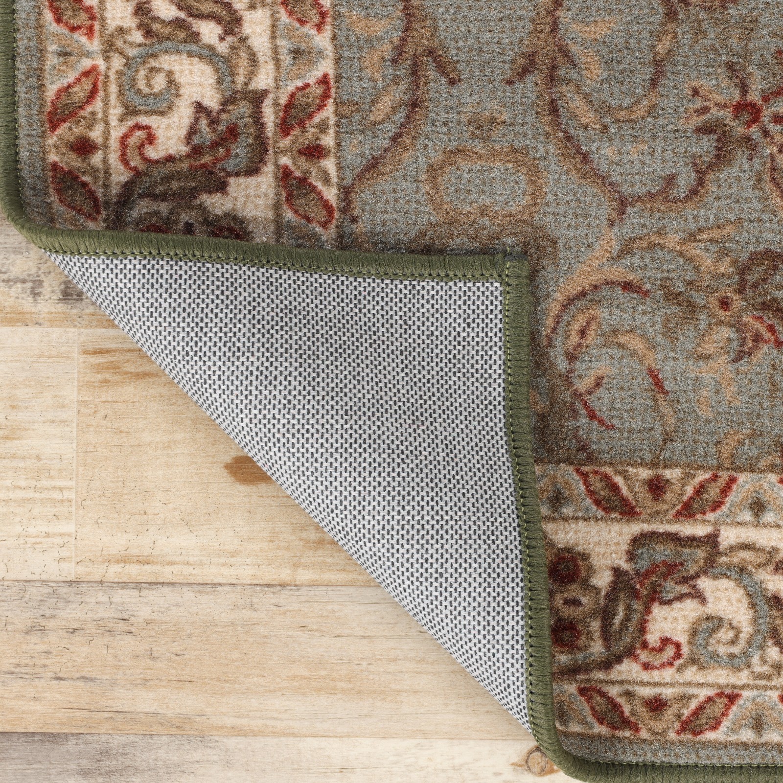 Traditional Scroll Floral Colorfast Runner Rugs Stain & Moth Resistant Area Rug