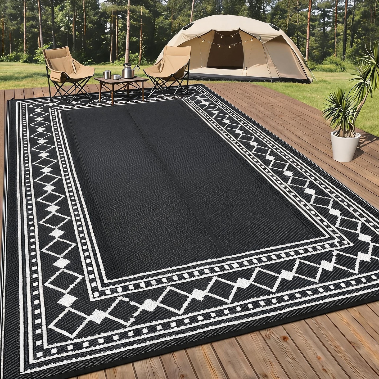 For Indoor And Outdoor Ground Decoration This 9×12 Outdoor Area Rug Adopts Water