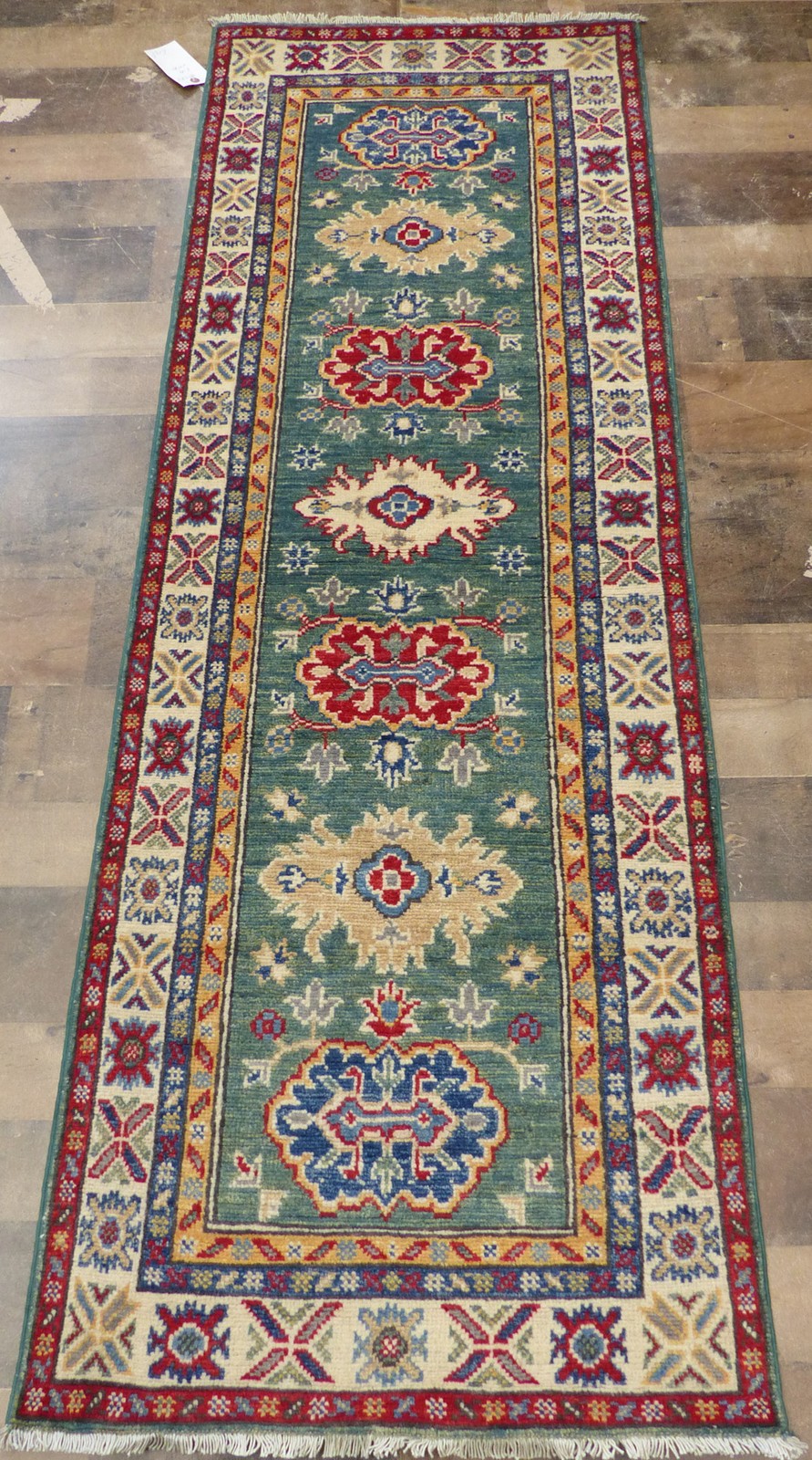 2’2’x6′ New Green Pak Super Kazak hand knotted wool Oriental area rug runner
