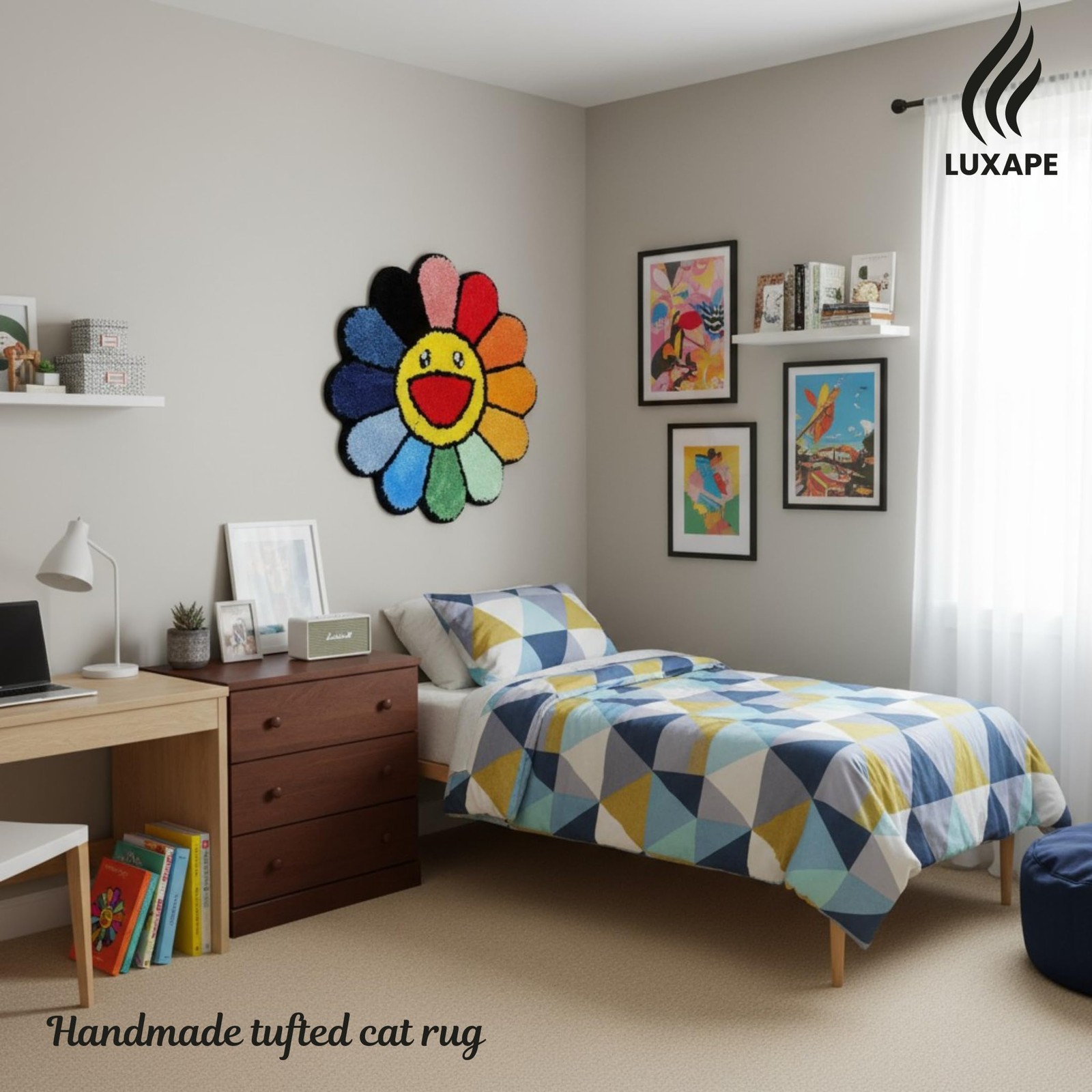 Murakami Rug – Handmade & – 28in (70cm) – Hypebeast Decor – Hypebeast Room –