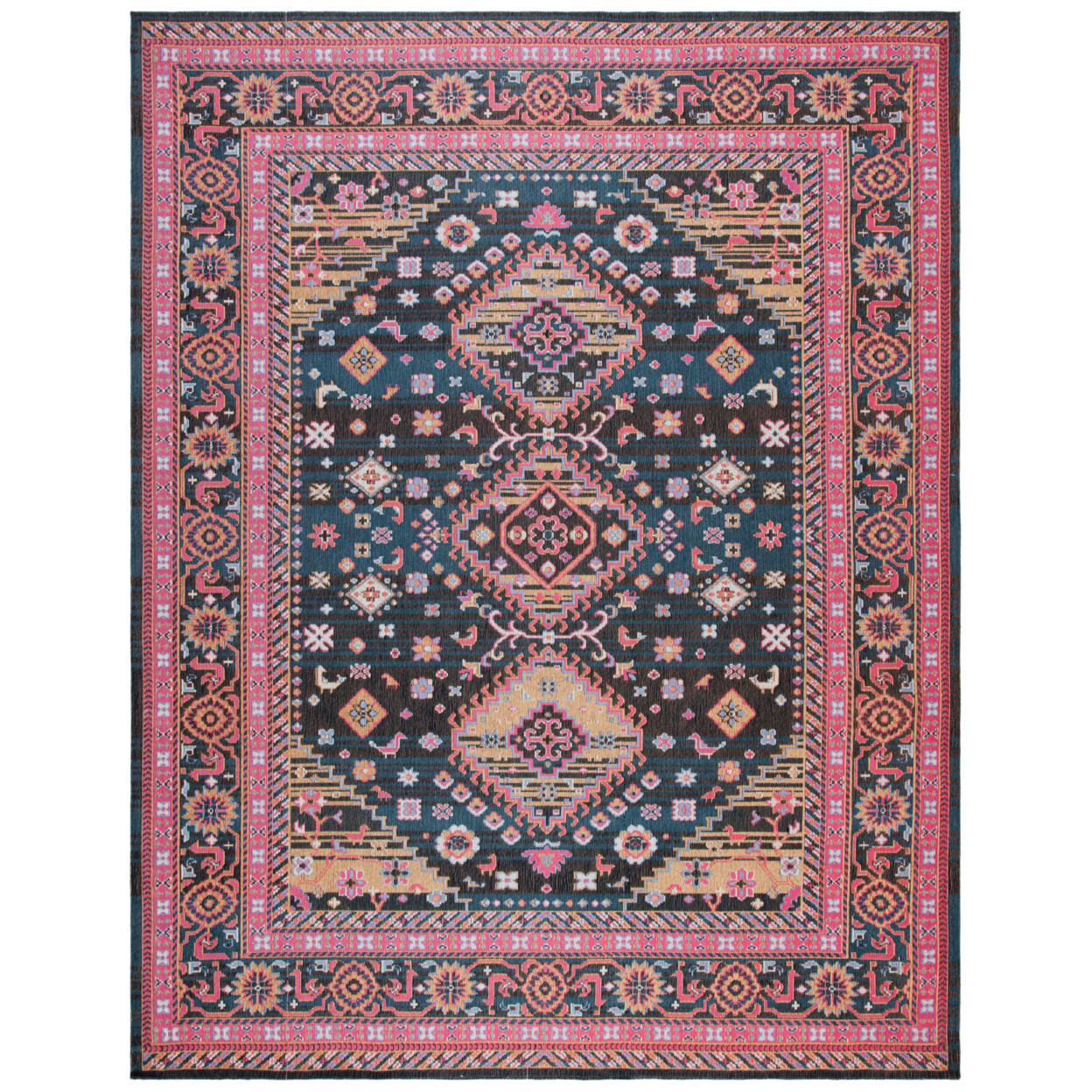 SAFAVIEH Classic Vintage CLV114N Navy / Pink Rug