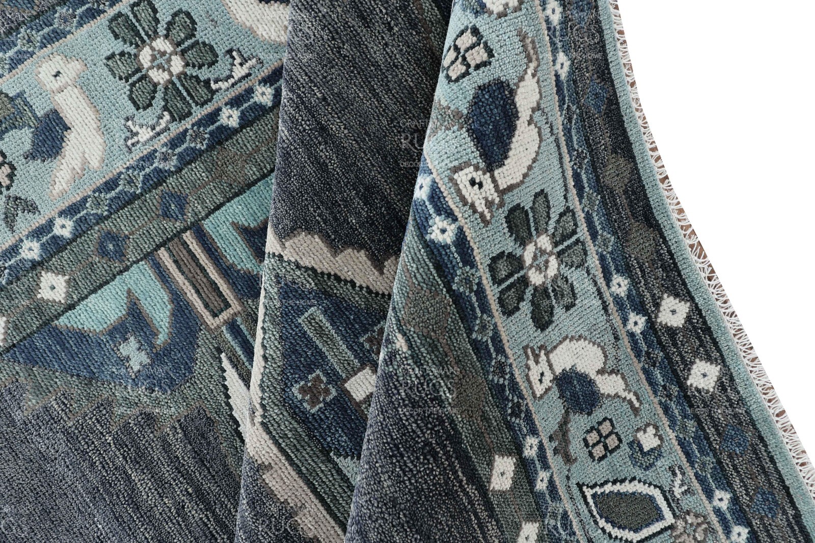 Kismet Gray Oushak Hand Knotted 4×6, 5×8, 6×9, 8×10, 9×12, 10×14 Wool Area Rug