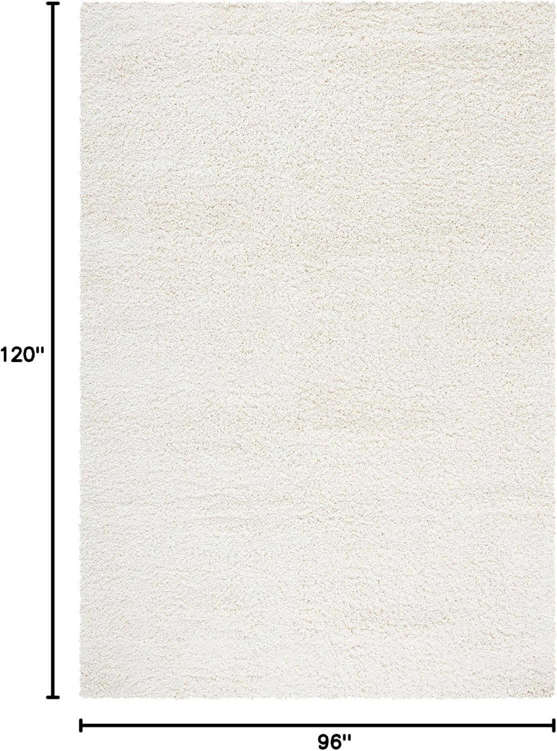 SAFAVIEH California Shag Collection Area Rug – 8′ X 10′, Ivory, Non-Shedding & E