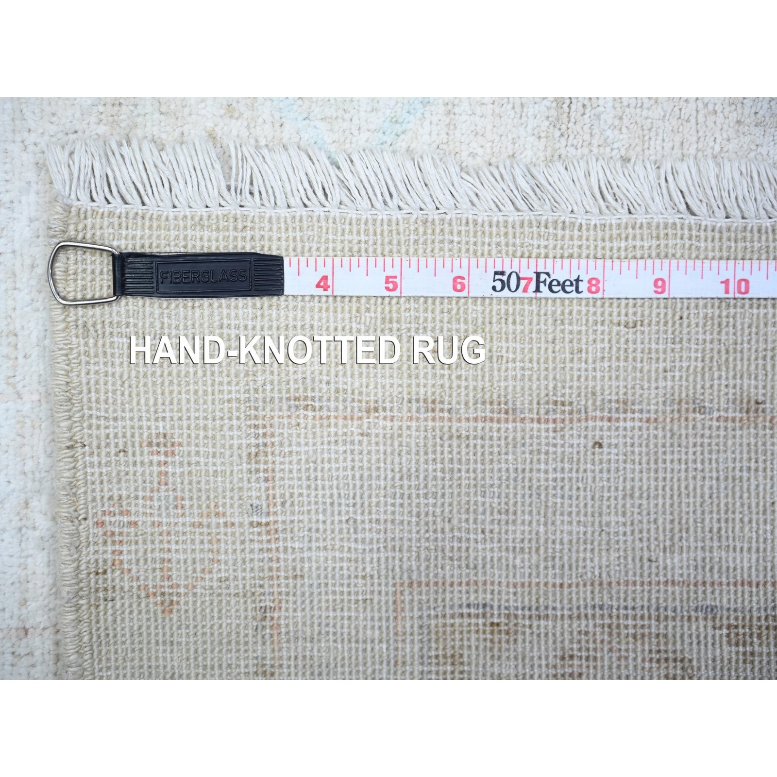 3’1″x5′ White Hand Knotted 100% Wool White Wash Peshawar Design Rug R74650