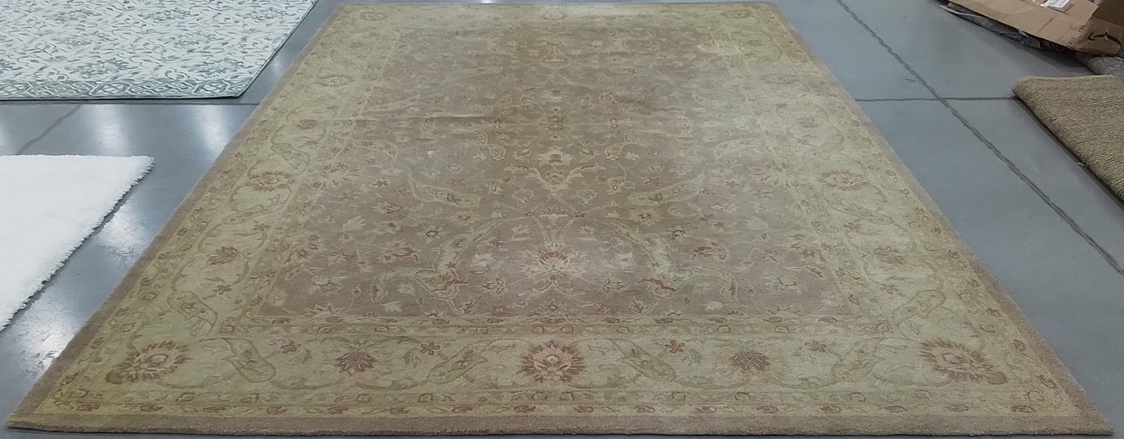 BROWN / GOLD 9′-6″ x 13′-6″ Back Stain Rug, Reduced Price 1172805146 AT311A-10
