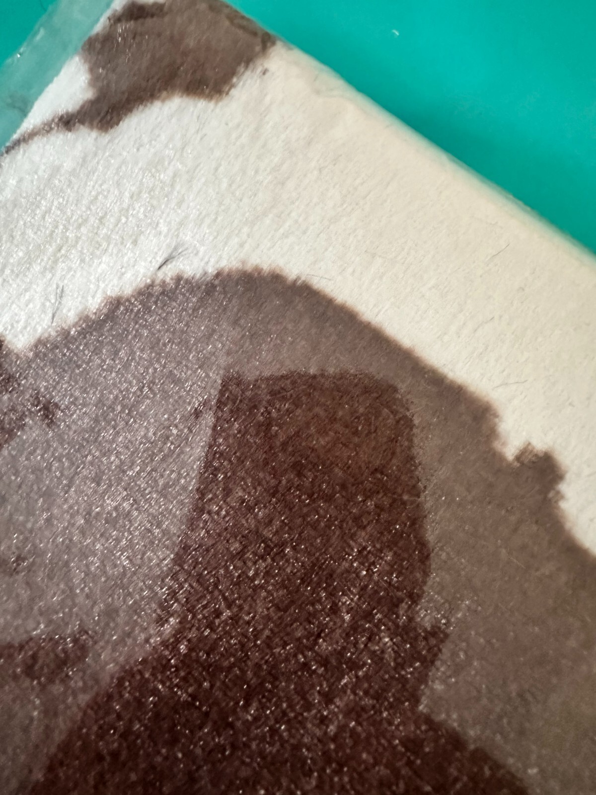 FAUX COWHIDE print area rug MAT very THIN flat 4.6’x5.2′ cow hide FOLDS accent
