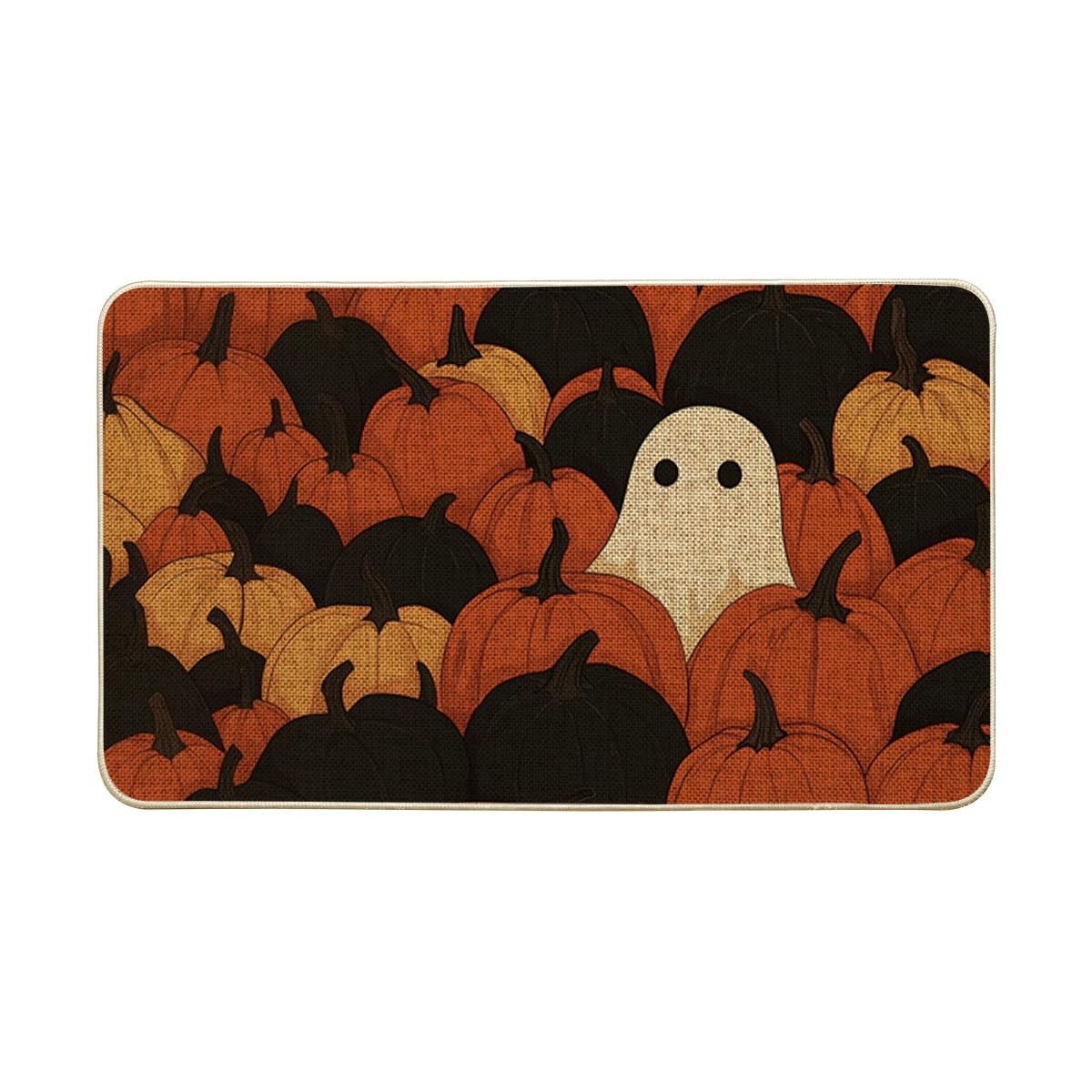 Halloween Decorations Ghost Pumpkin Non Slip Doormat Outdoor Gift 17×29 Inch