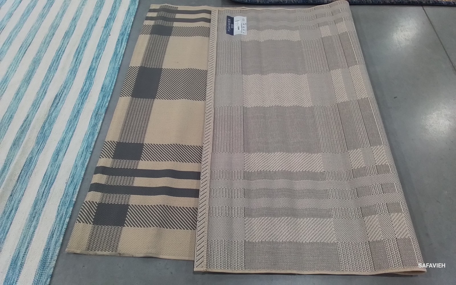 GREY / BONE 5′-3″ x 7′-7″ Back Stain Rug, Reduced Price 1172778537 CY6201-236-5