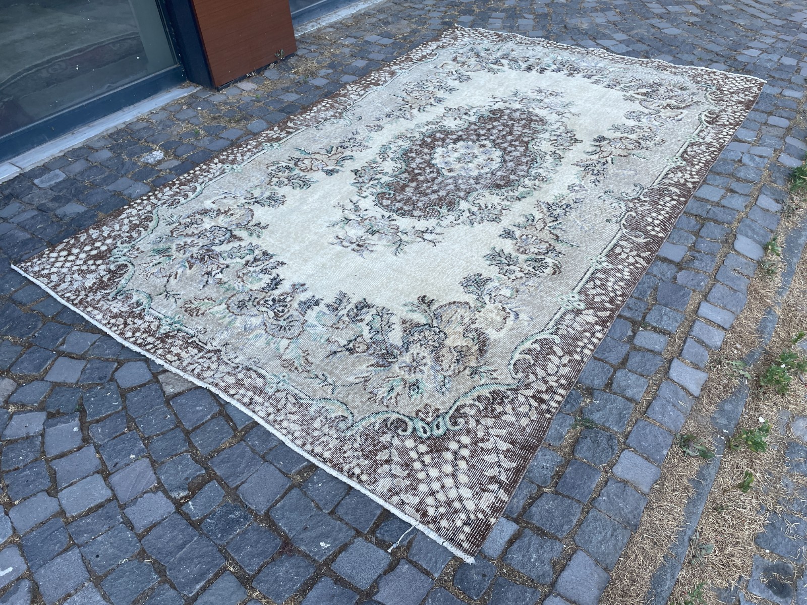 Turkish Vintage Rug, Handmade Wool Rug, Bohemian Large Rug, 6,3 x 10, ft