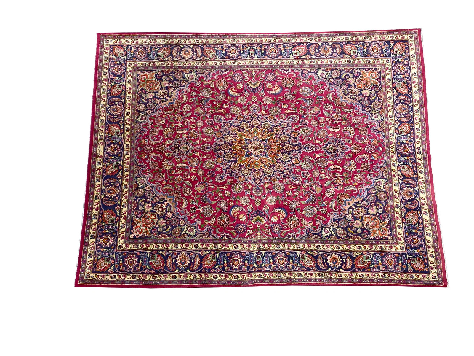 9.5 x 12.3 Semi-Antique Mashaad Rug #F-6824
