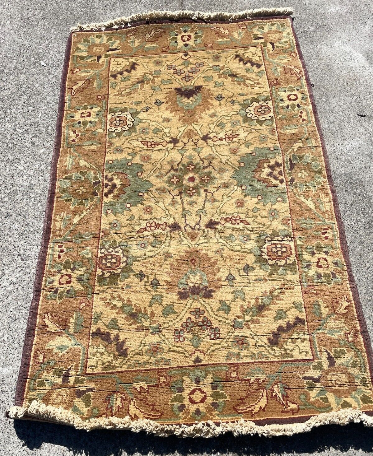 Hand-Woven Wool Tribal Area Rug 3.1′ x 5.2′