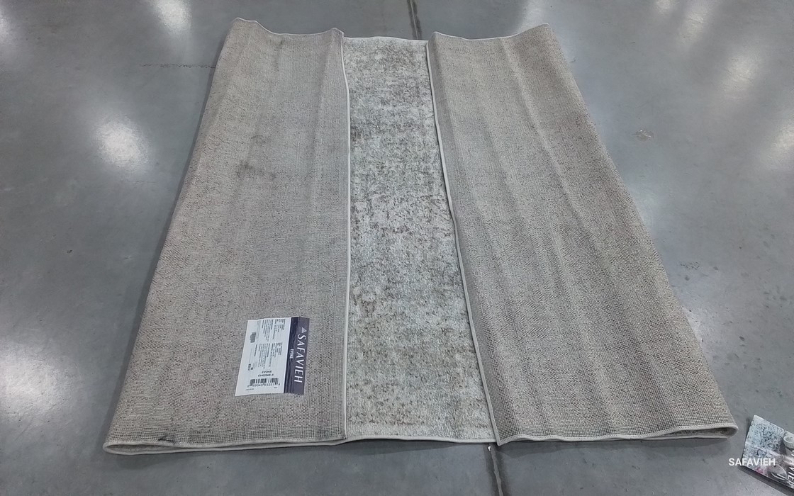 IVORY / TAUPE 5′-3″ x 7′-6″ Back Stain Rug, Reduced Price 1172806641 EVK256E-5