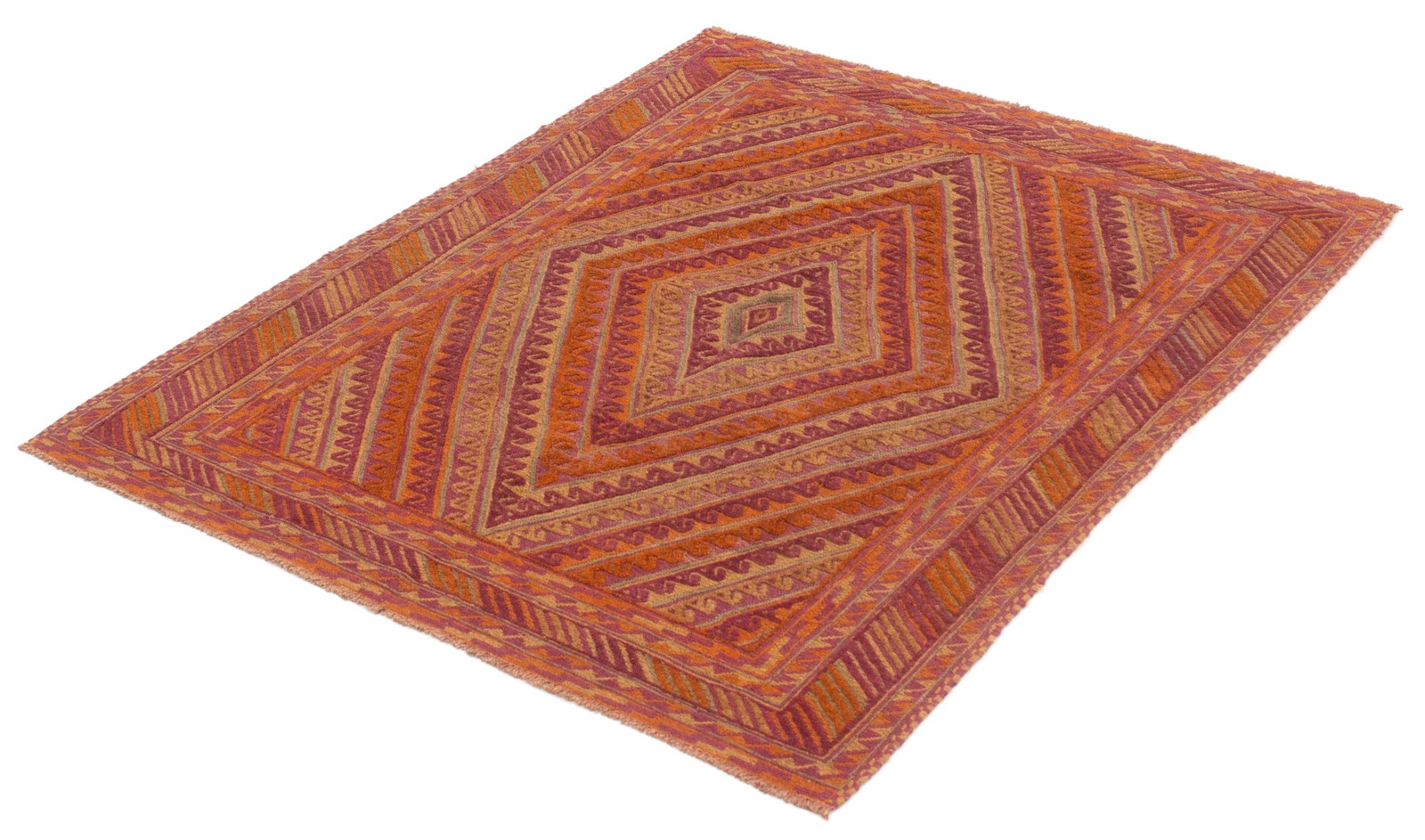Traditional Purple Hand-knotted Area Rug 5’0″ x 5’11” Oriental Carpet