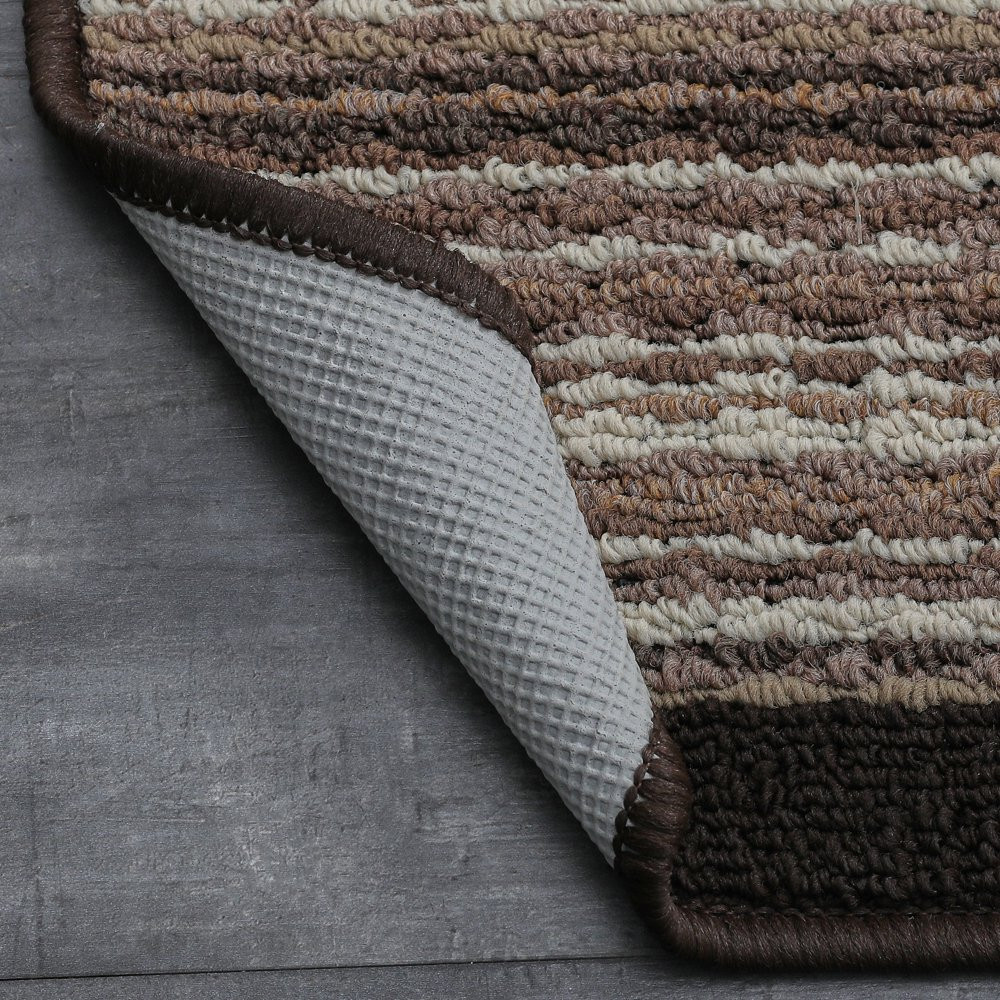 Striped Non Slip Area Rug Runner Stain Wear & Tear Resistant Carpet 1’5.4″X2’6″
