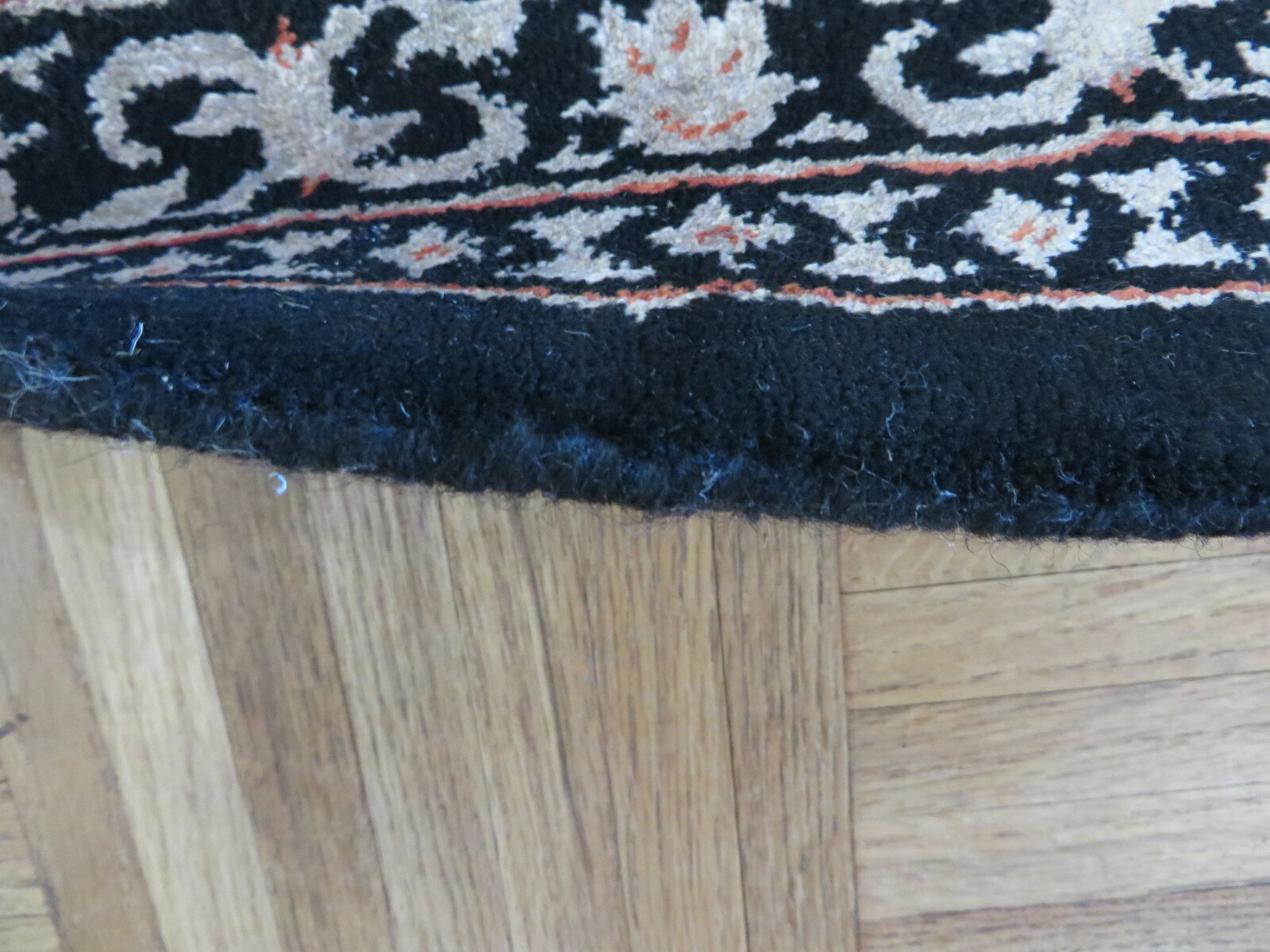 11’8 x 14’9 Hand Knotted Black Fine Herati Tabrez Oriental Rug With Silk G8792