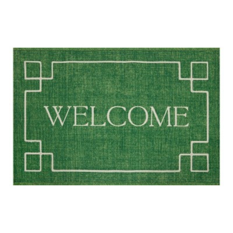 24″x36″ Boxwood Welcome Accent Rug Green