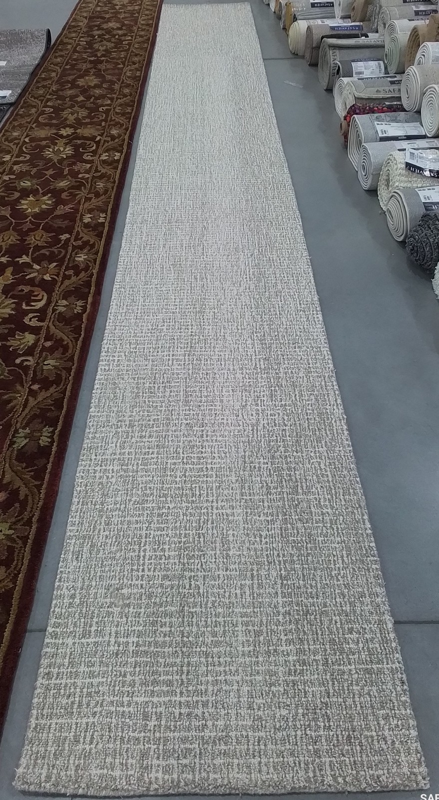 IVORY / GREY 2′-3″ x 18′-0″ Flaw in Rug, Reduced Price 1172792546 ABT468G-218