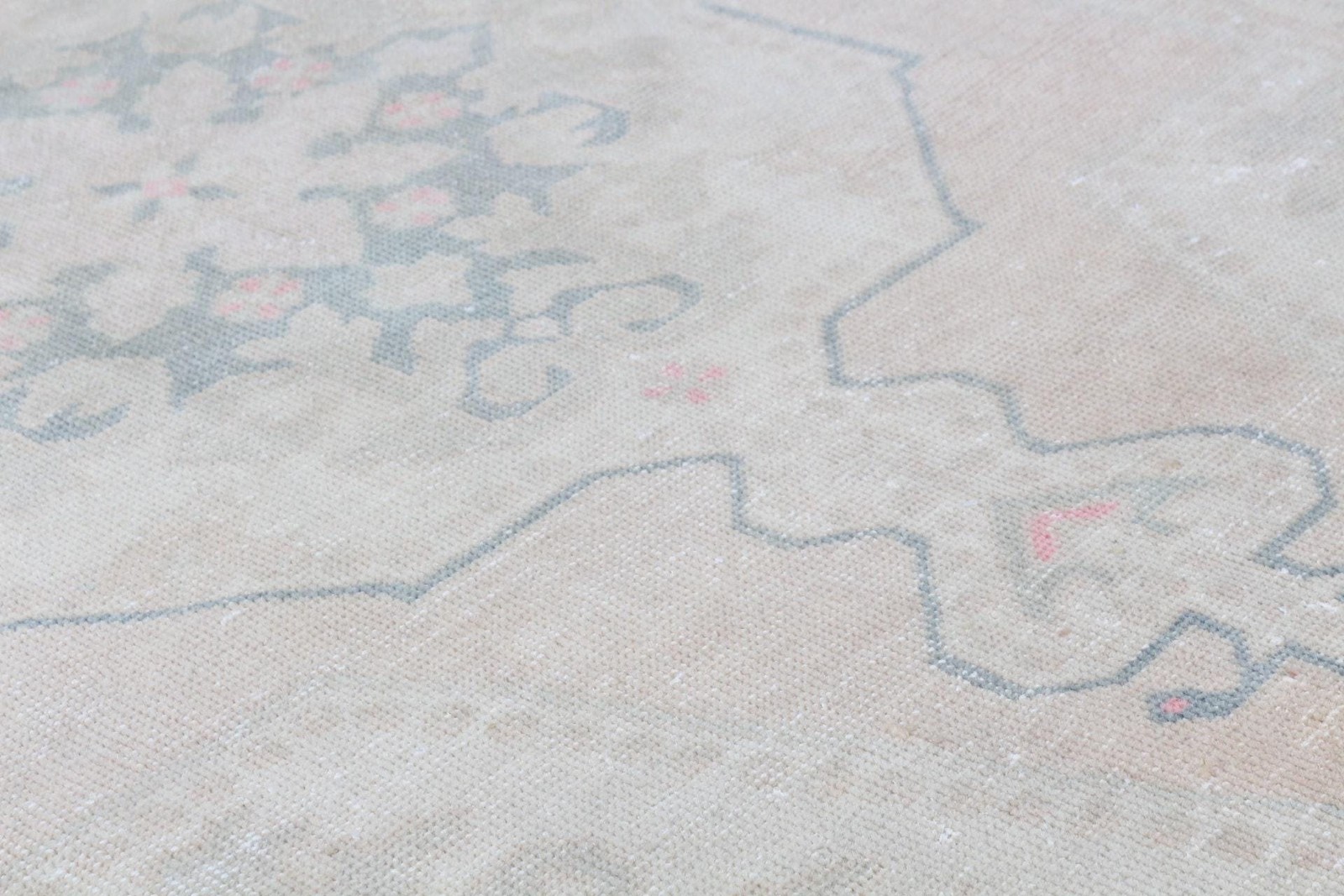 4,4×7,5 ft Rug, Turkish Vintage Rug, Gray Polka dot Wool Rug