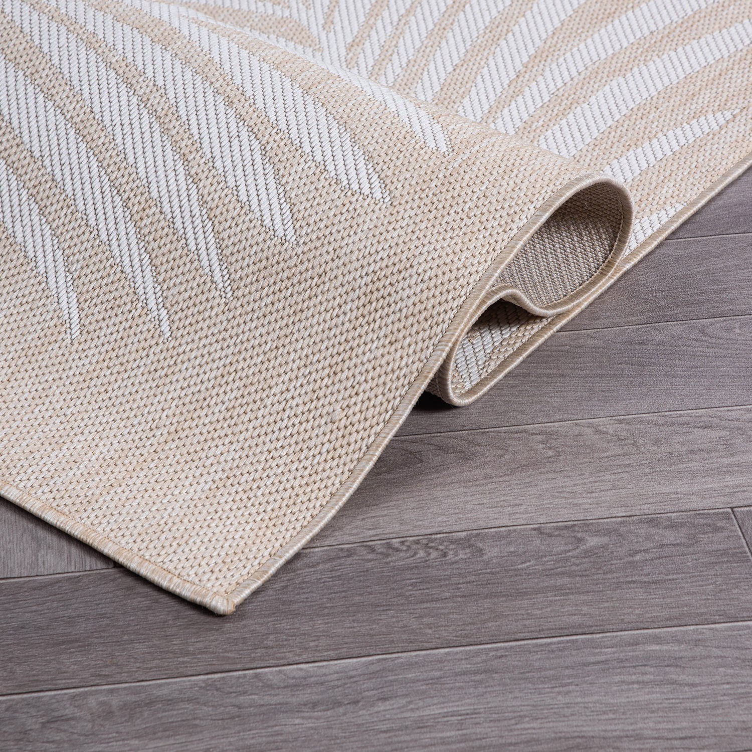 Rugshop Outdoor Carpet Runner Palm Leaves Textured Washable Rugs and Runners 2×7